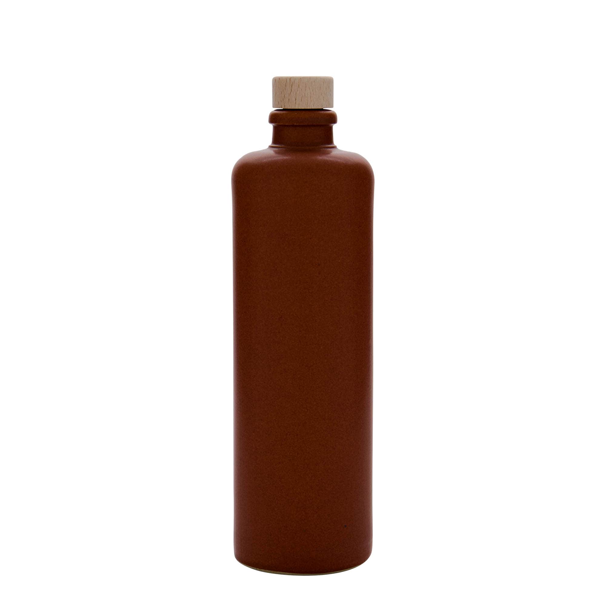 500 ml hlinený džbán, kamenina, červeno-hnedý, hrdlo: korok