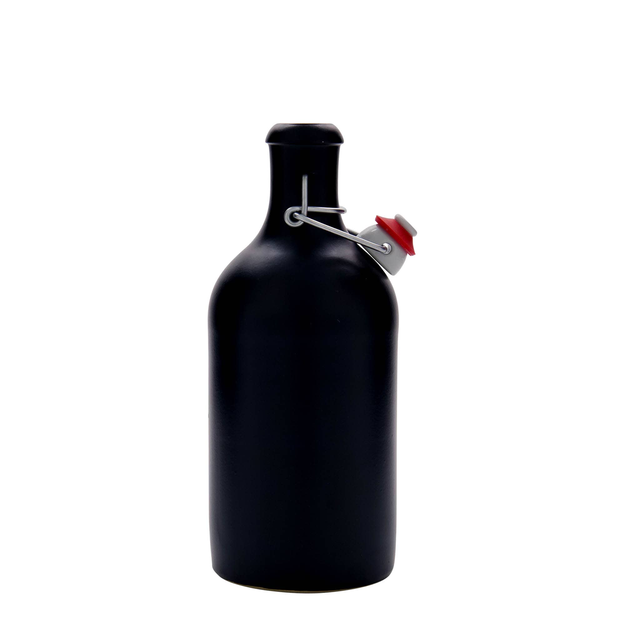 500 ml hlinený krčah, kamenina, čierna farba, hrdlo: korok 500 ml hlinený krčah, kamenina, čierna farba, hrdlo: korok
