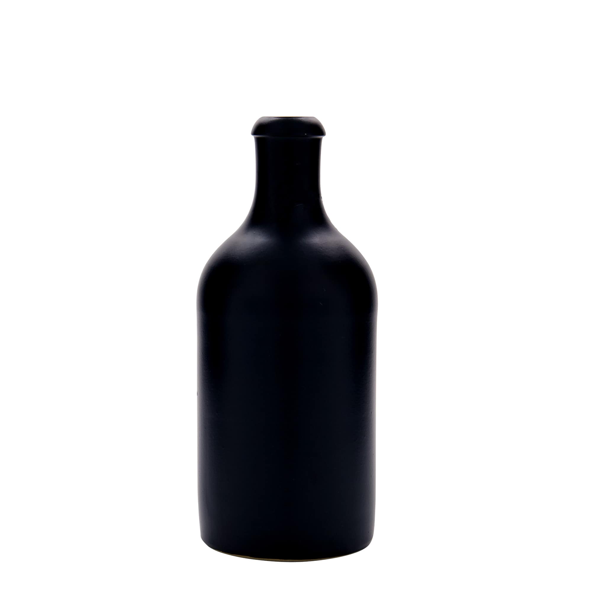 500 ml hlinený džbán, kamenina, čierny, hrdlo: uzáver na pánt