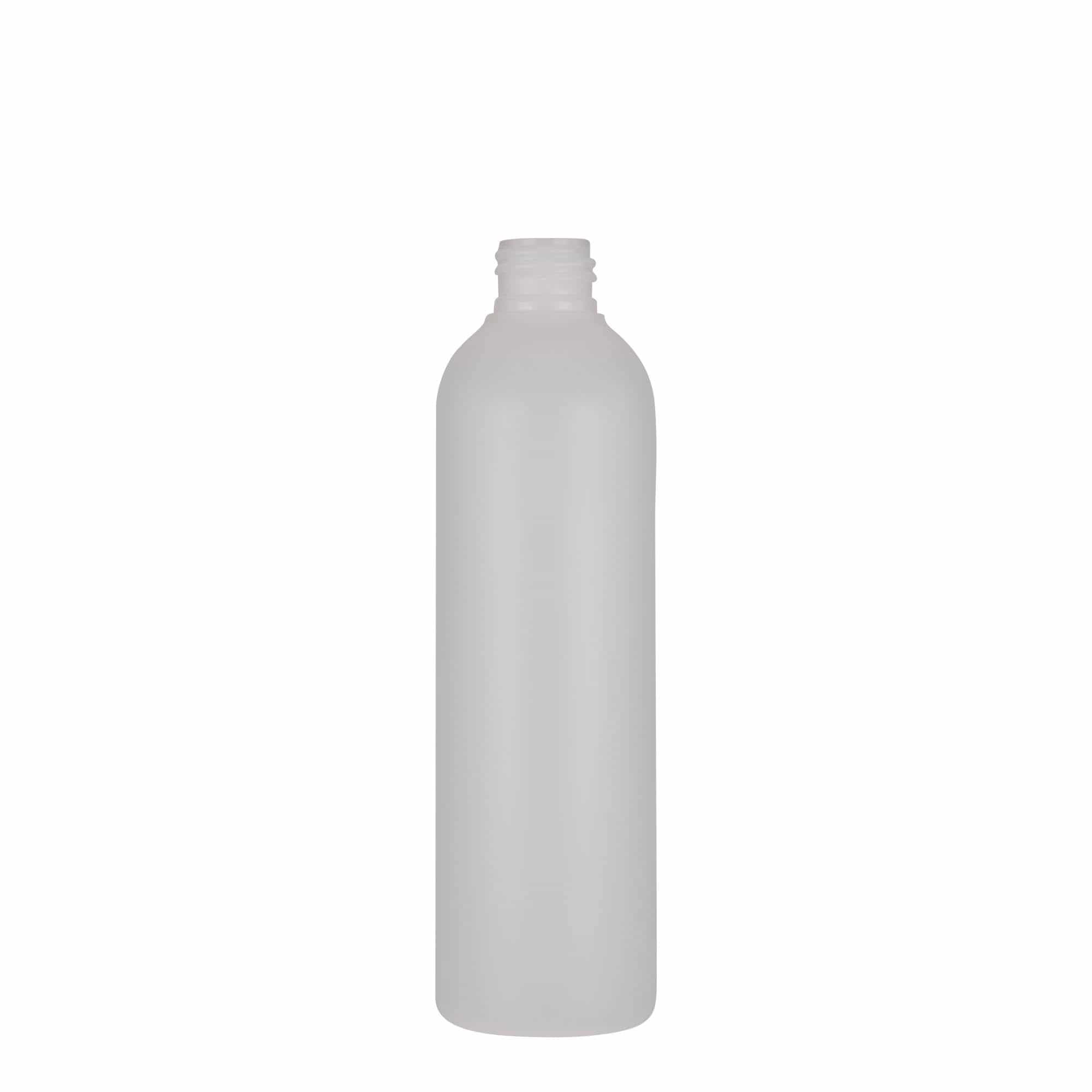 250 ml plastová fľaša „Tuffy“, HDPE, prírodná farba, hrdlo: GPI 24/410 250 ml plastová fľaša „Tuffy“, HDPE, prírodná farba, hrdlo: GPI 24/410