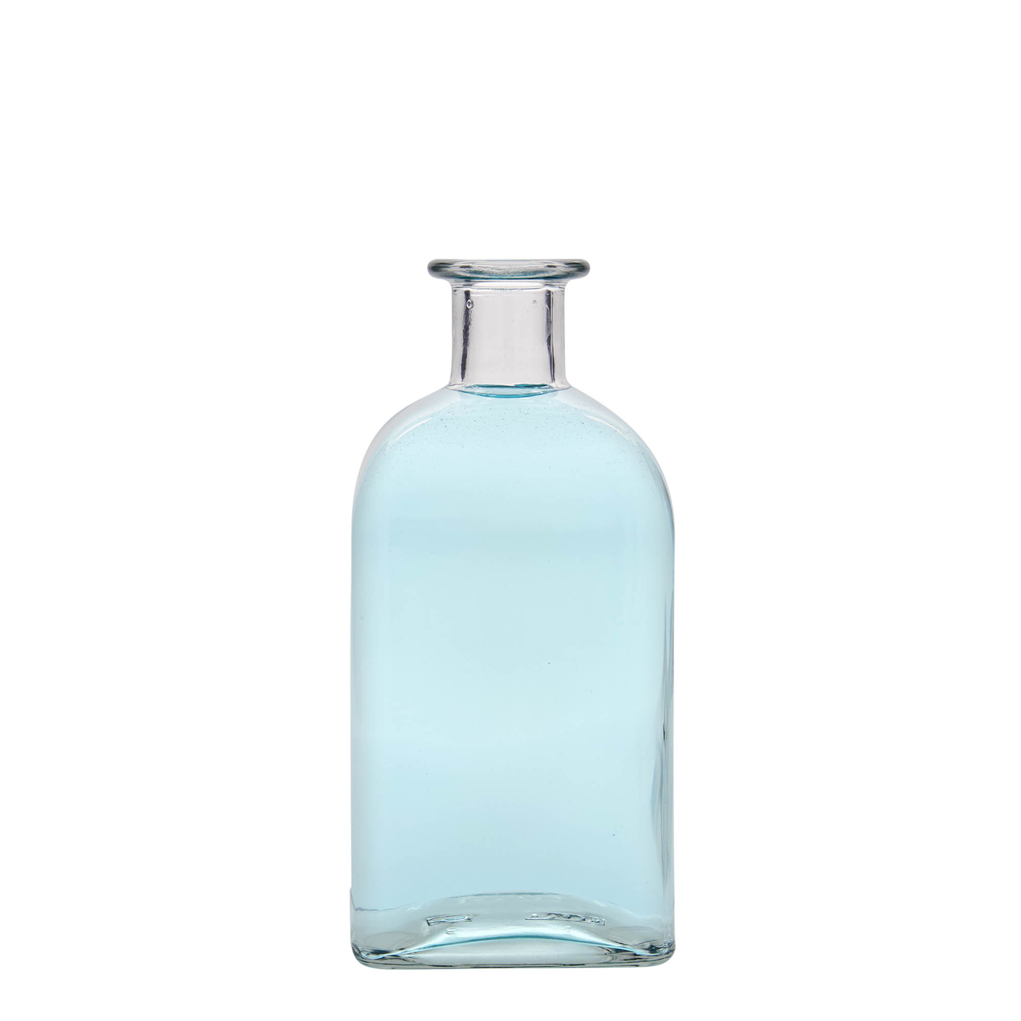 500 ml sklenená fľaša Apotheker Carré, štvorcová, hrdlo: korkové