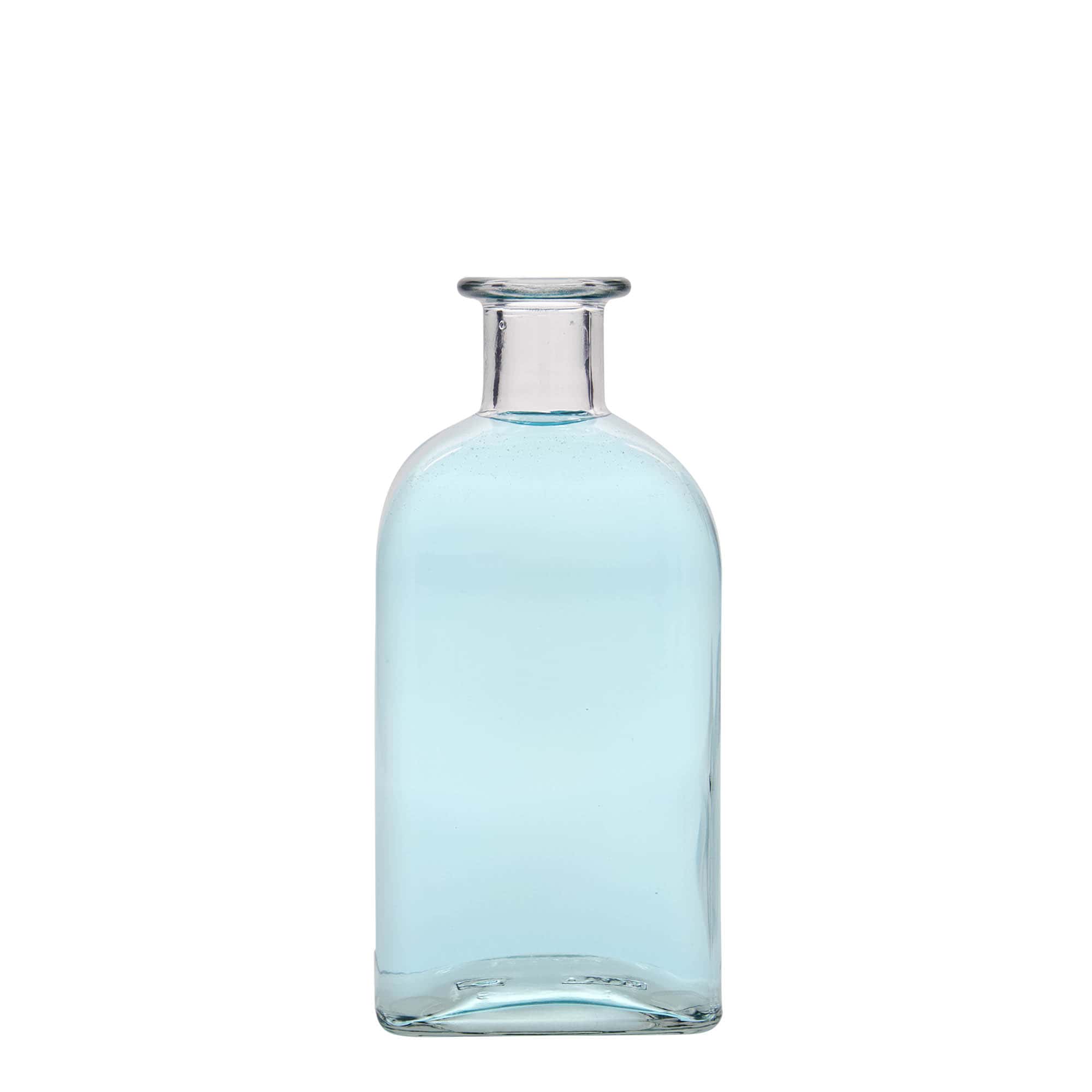 500 ml sklenená fľaša Apotheker Carré, štvorcová, hrdlo: korkové