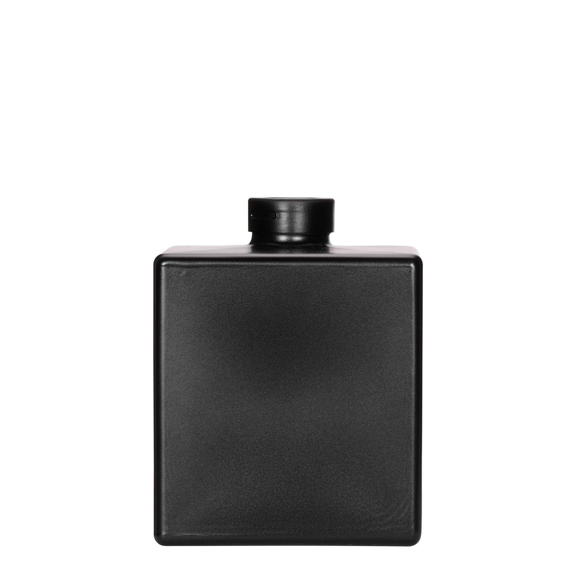 500 ml sklenená fľaša 'Cube', štvorcová, čierna, hrdlo: korkové 500 ml sklenená fľaša 'Cube', štvorcová, čierna, hrdlo: korkové
