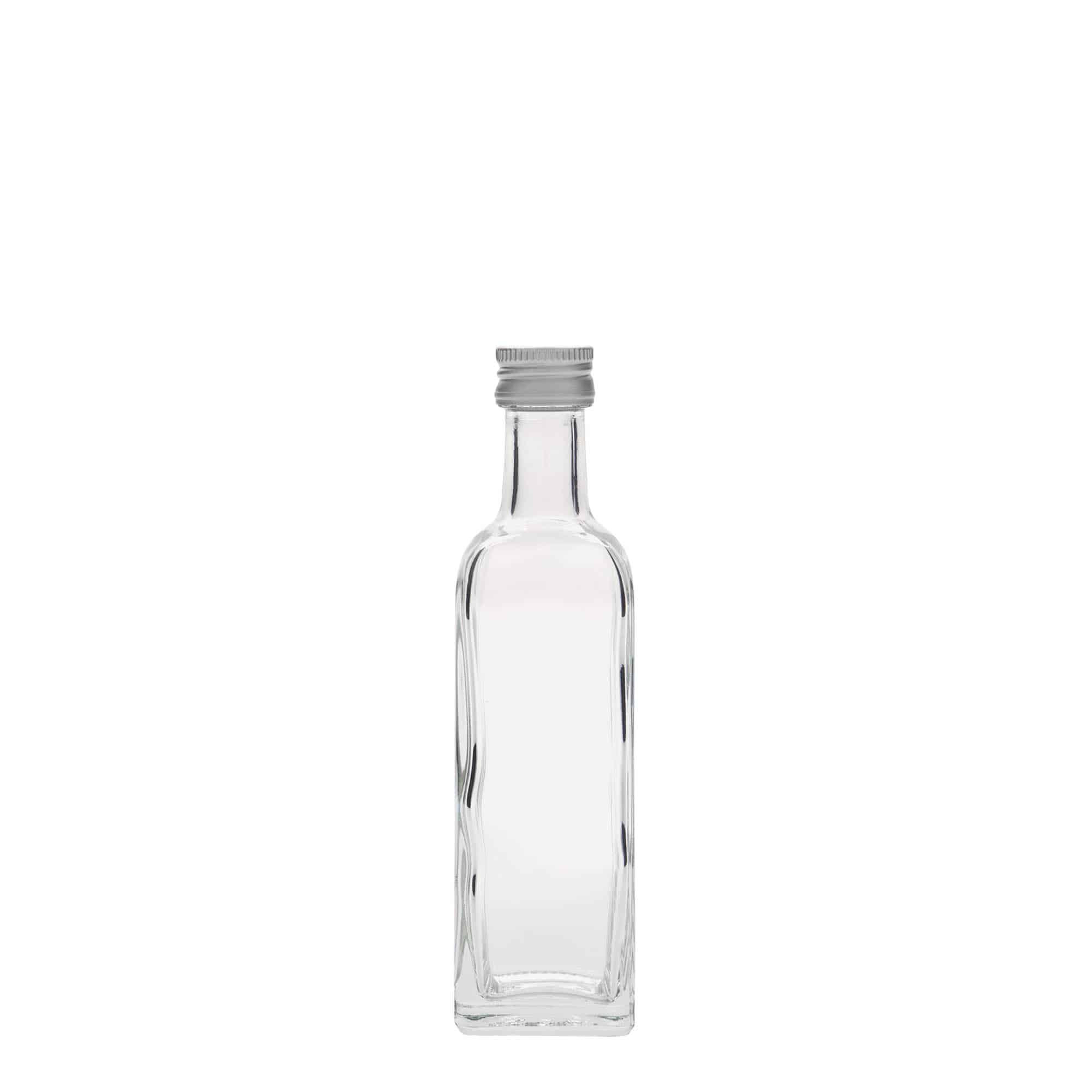 60 ml sklenená fľaša 'Marasca', štvorcová, hrdlo: PP 18
