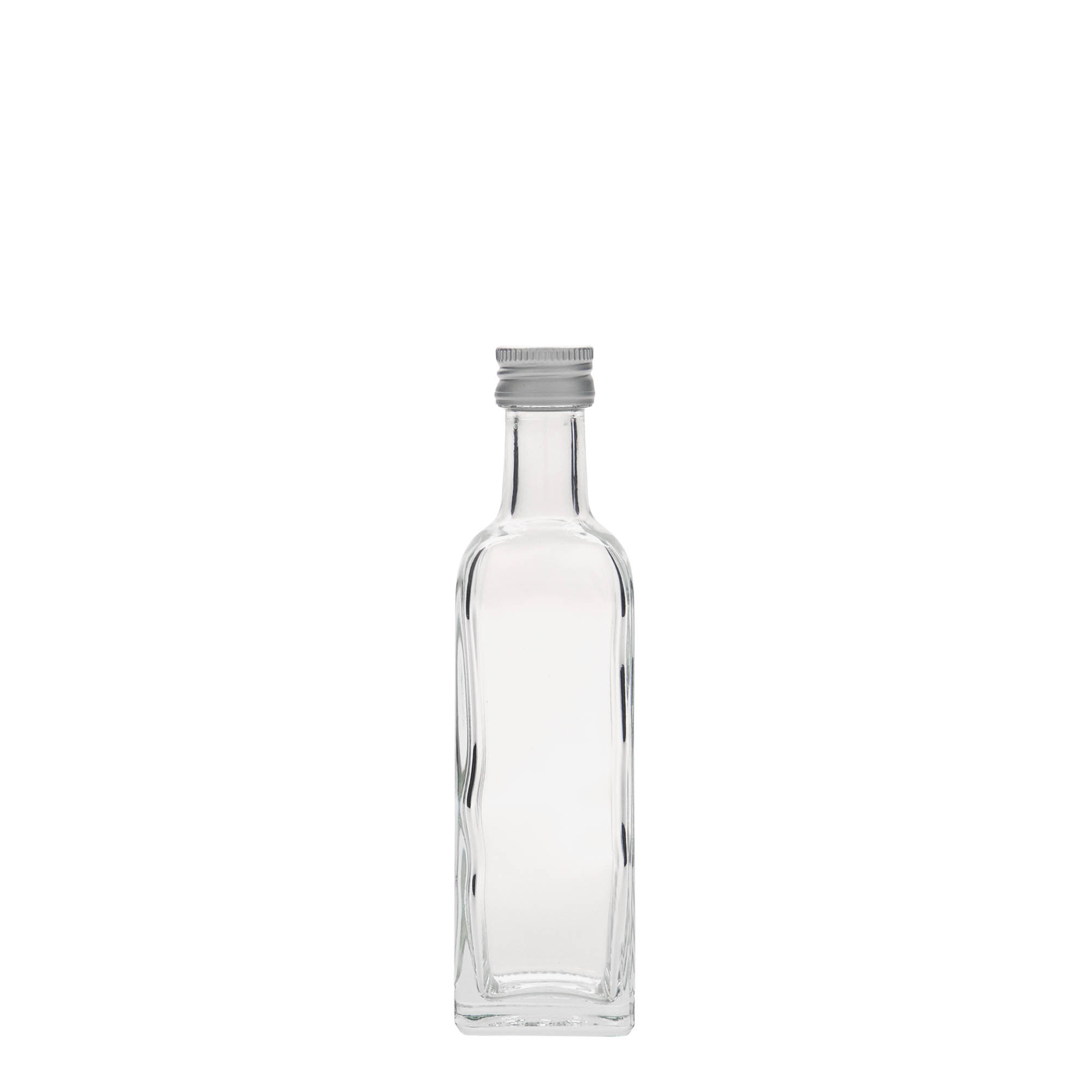 60 ml sklenená fľaša 'Marasca', štvorcová, hrdlo: PP 18 60 ml sklenená fľaša 'Marasca', štvorcová, hrdlo: PP 18