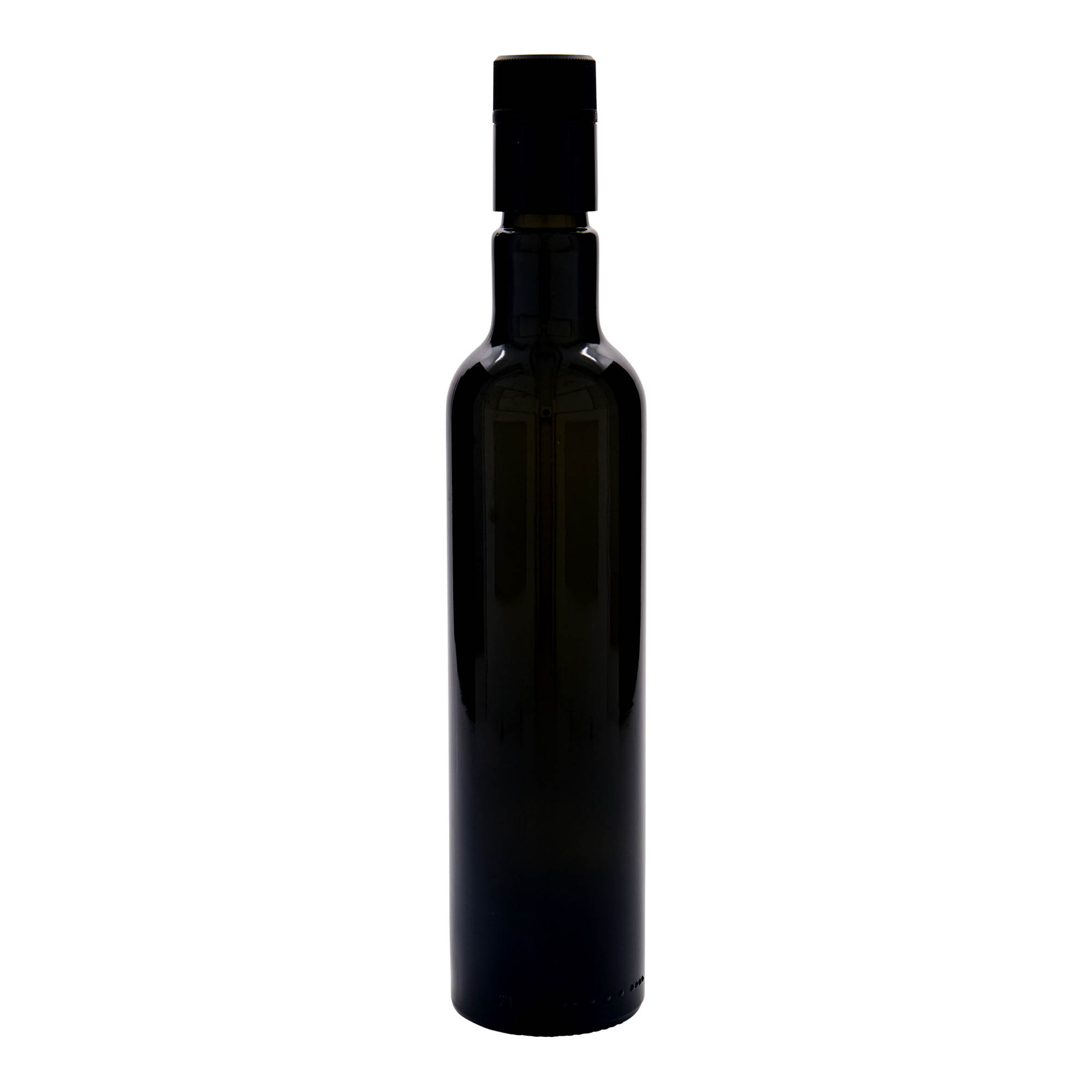 500 ml fľaša na ocot/olej 'Willy New', sklo, antikzelená, hrdlo: DOP