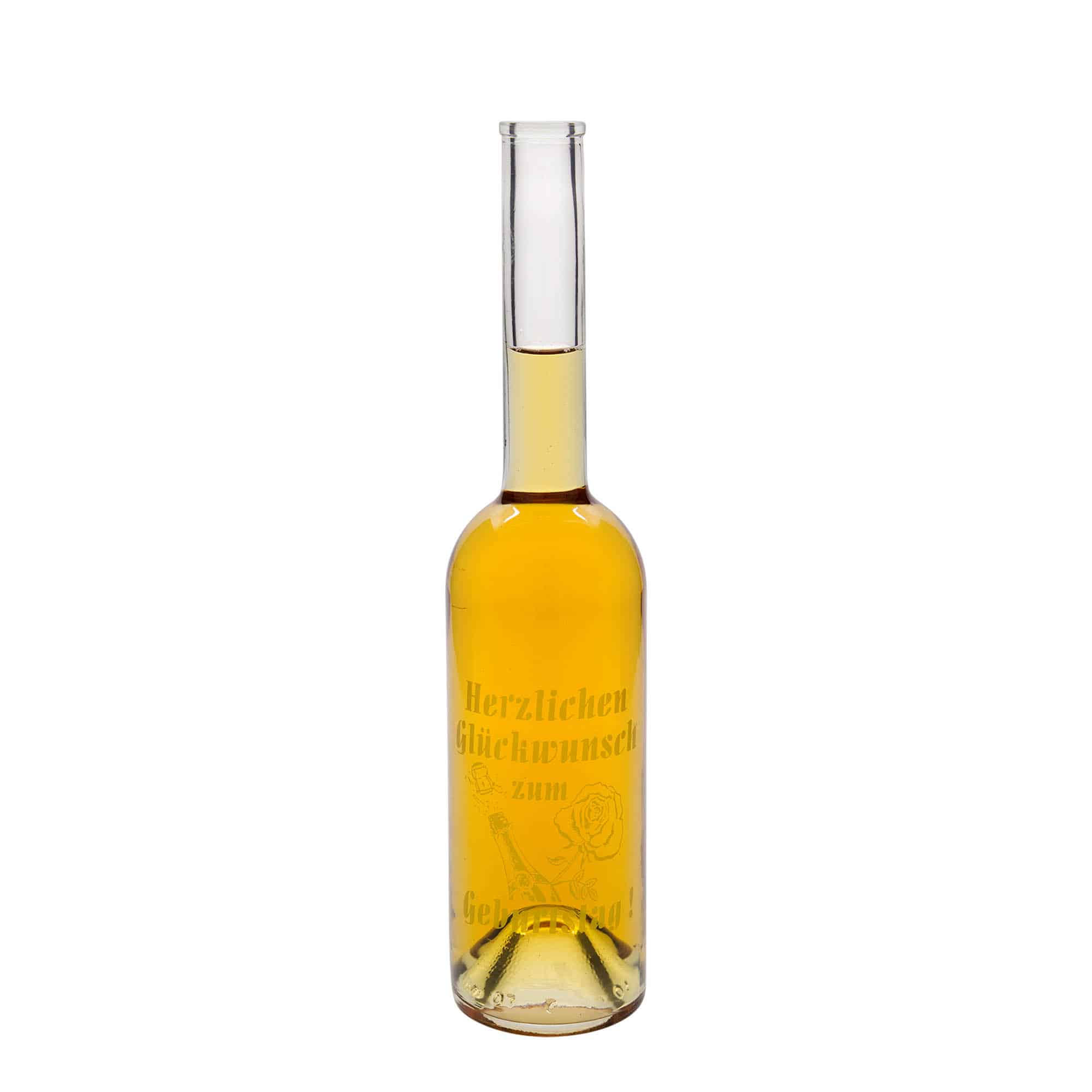 500 ml sklená fľaša „Opera“, motív: Apple, hrdlo: korok