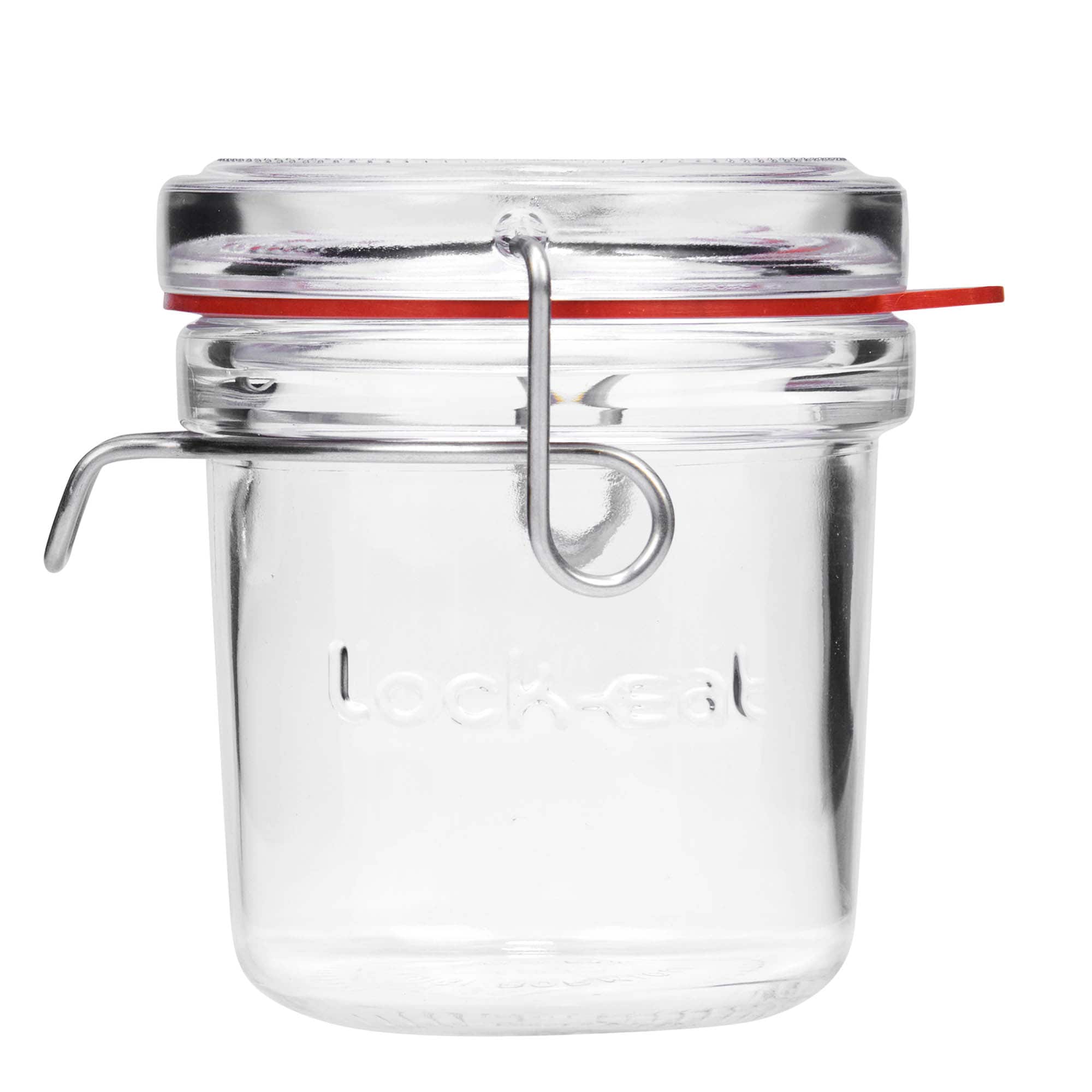 200 ml pohár so strmeňovým uzáverom „Lock-Eat“, hrdlo: strmeňový uzáver