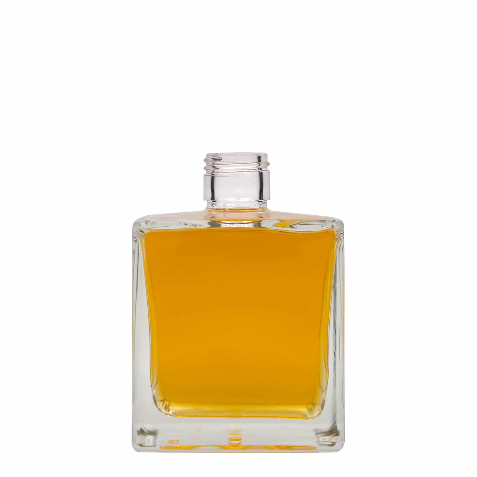 500 ml sklená fľaša „Cube“, štvorcová, hrdlo: PP 28