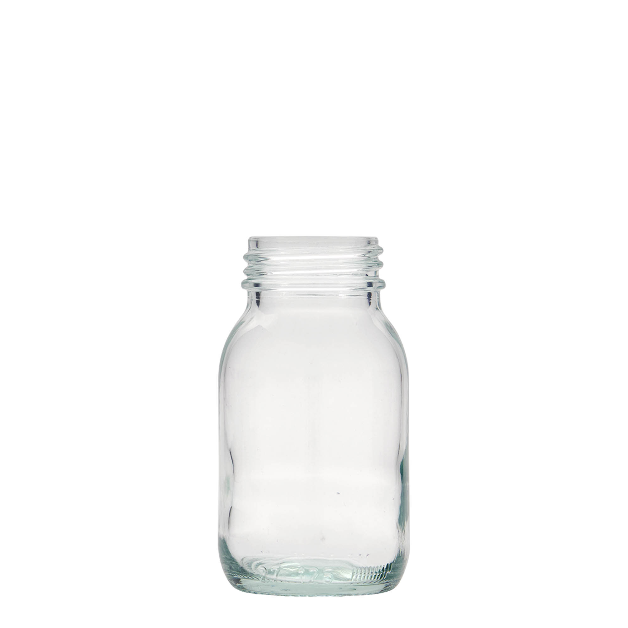 125 ml širokouhlové sklo, hrdlo: DIN 40 125 ml širokouhlové sklo, hrdlo: DIN 40