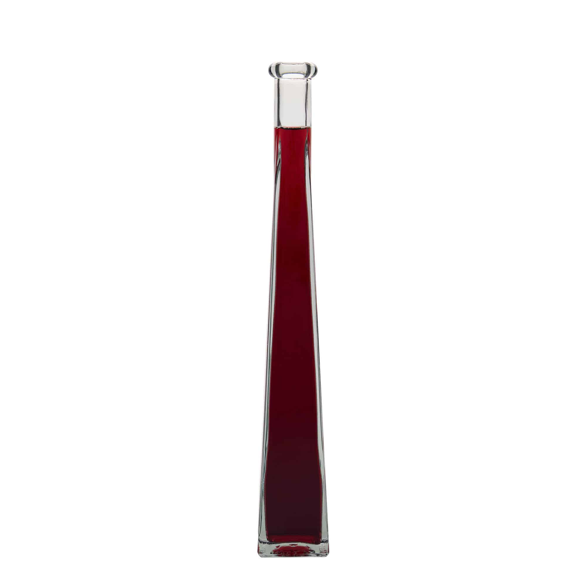 200 ml sklená fľaša „Dama Quadrato“, štvorcová, hrdlo: korok