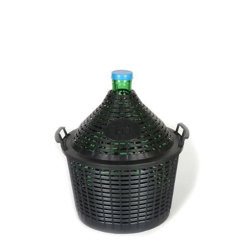 10 l demižón s úzkym hrdlom, sklený, zelená farba, hrdlo: nasadzovacie veko 10 l demižón s úzkym hrdlom, sklený, zelená farba, hrdlo: nasadzovacie veko