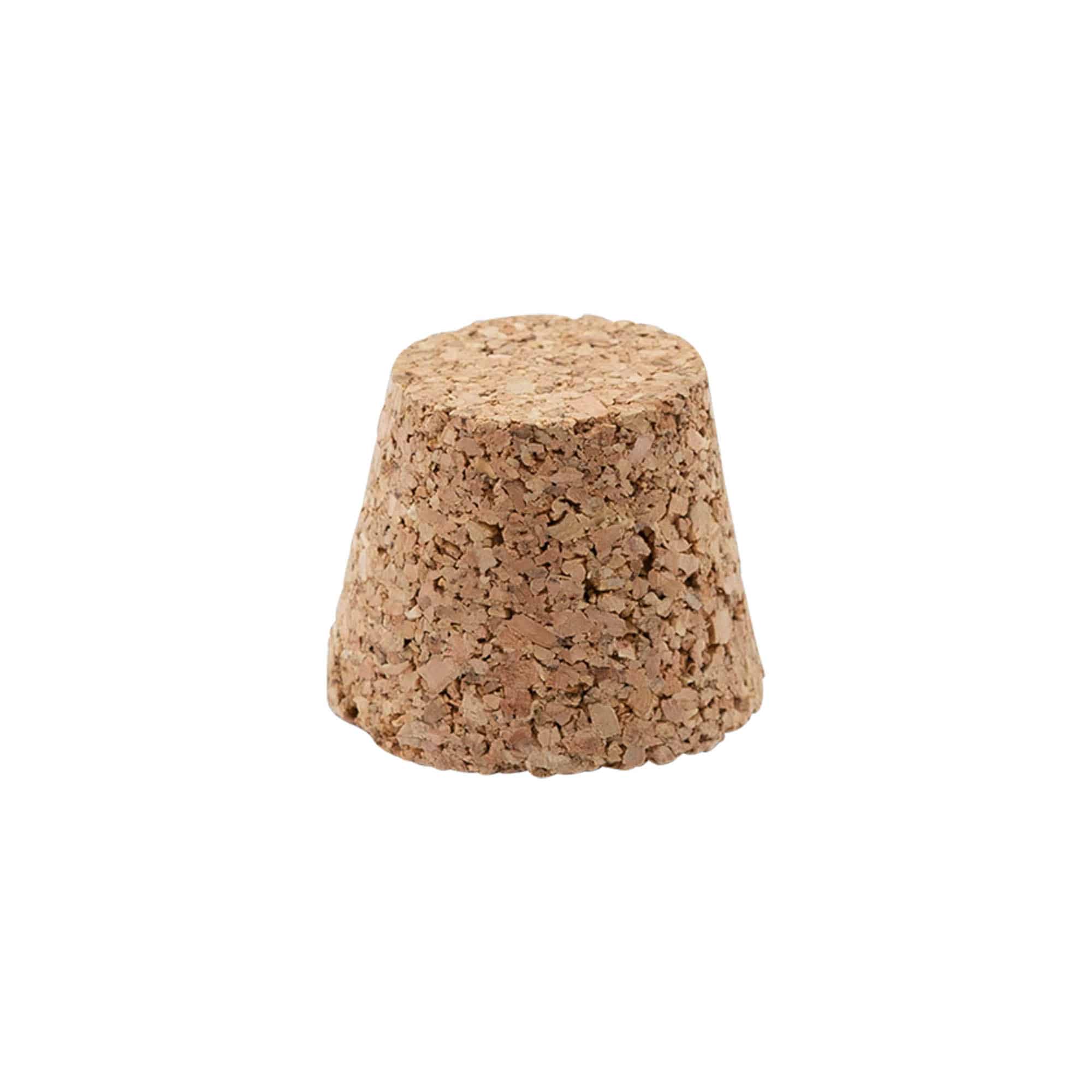 Špicaté zátky 25-35 x 27, lisovaný korok, béžová farba, pre hrdlo: korok
