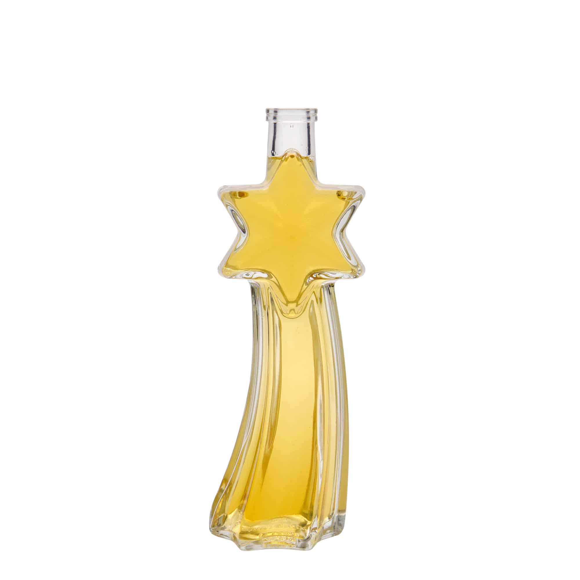200 ml sklená fľaša „Padajúca hviezda“, hrdlo: korok