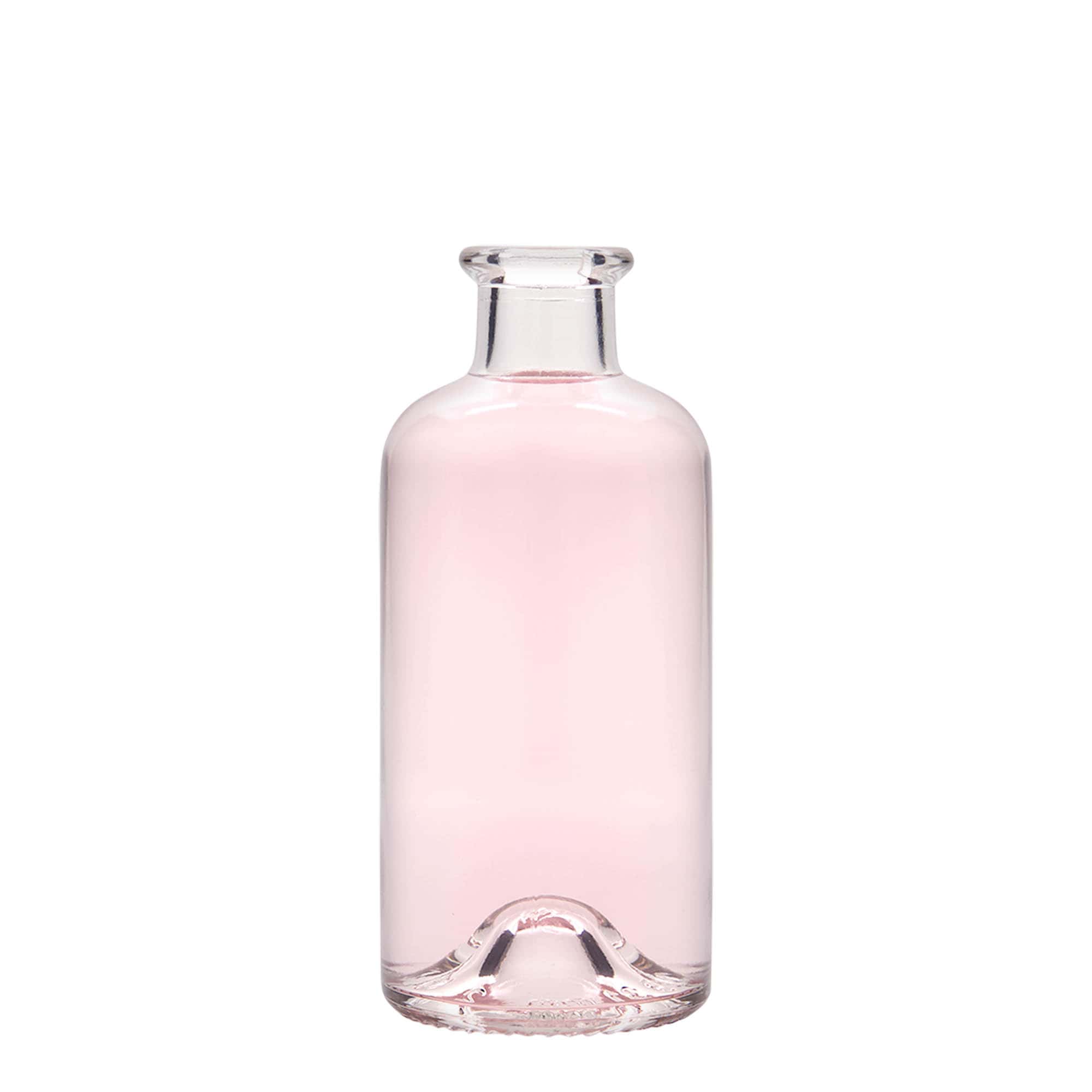 200 ml lekárenská sklenená fľaša, hrdlo: korkové