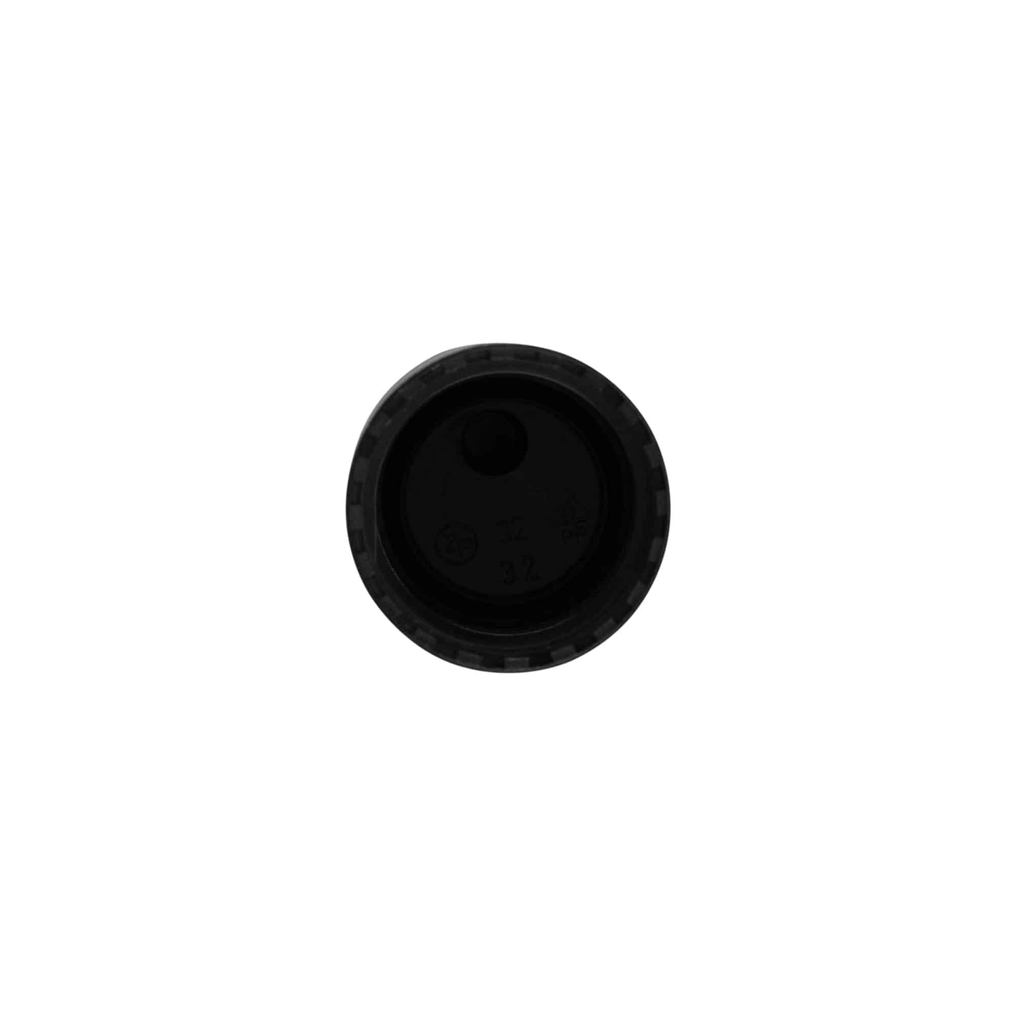 Skrutkovací uzáver Disc Top, PP plast, čierna farba, pre hrdlo: 24/410