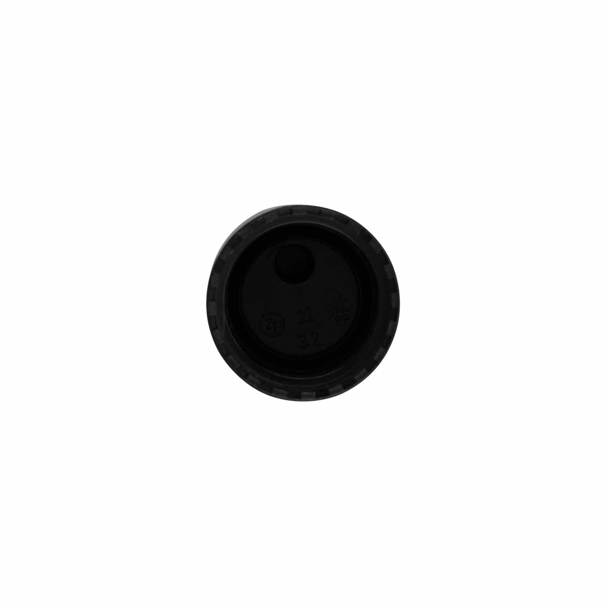 Zátka so závitom Disc Top, plast PP, čierna, pre hrdlo: 24/410