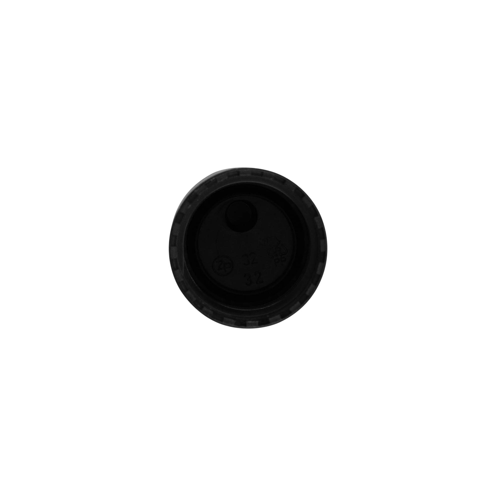 Zátka so závitom Disc Top, plast PP, čierna, pre hrdlo: 24/410