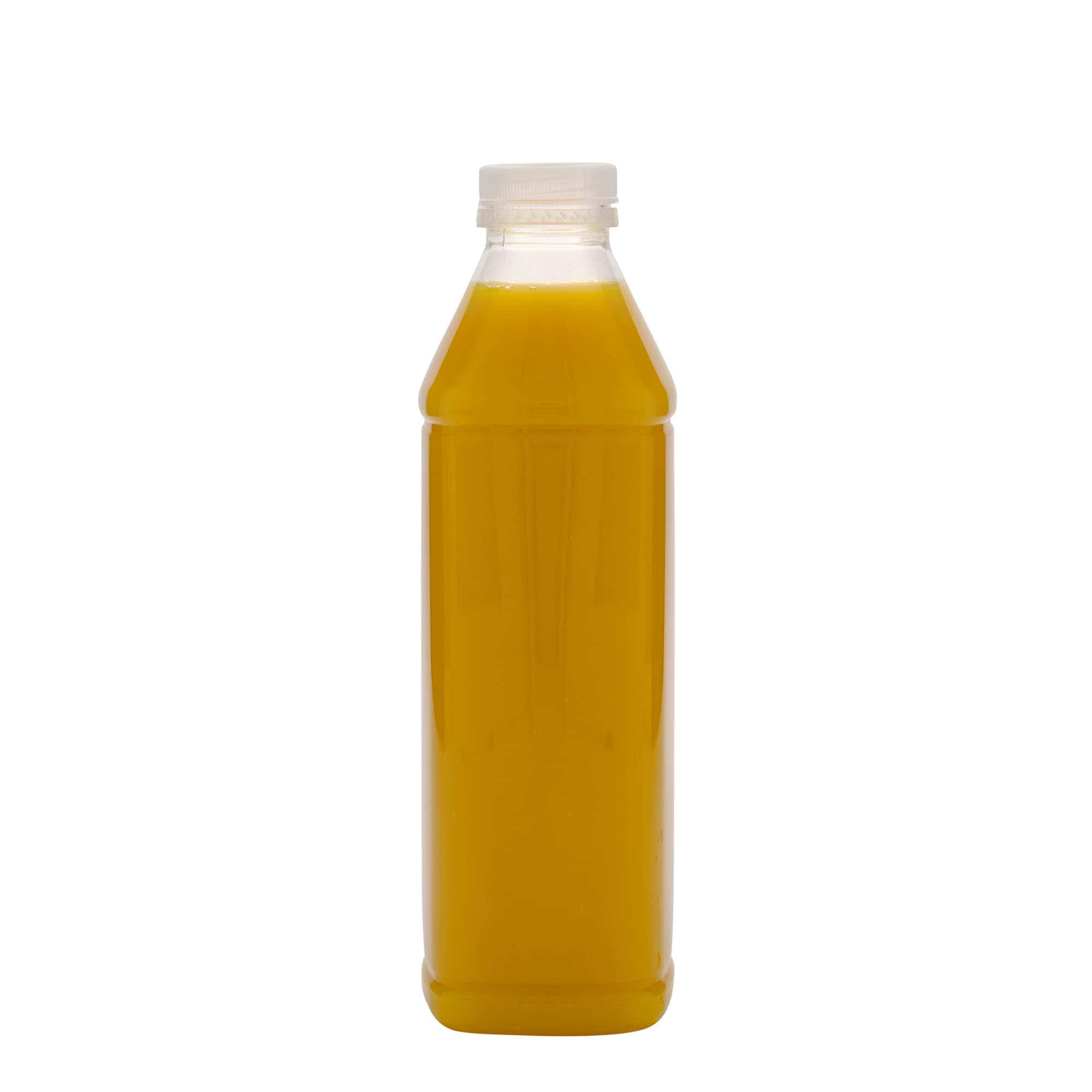 1 000 ml PET fľaša Milk and Juice Carré, štvorcová, plast, hrdlo: 38 mm