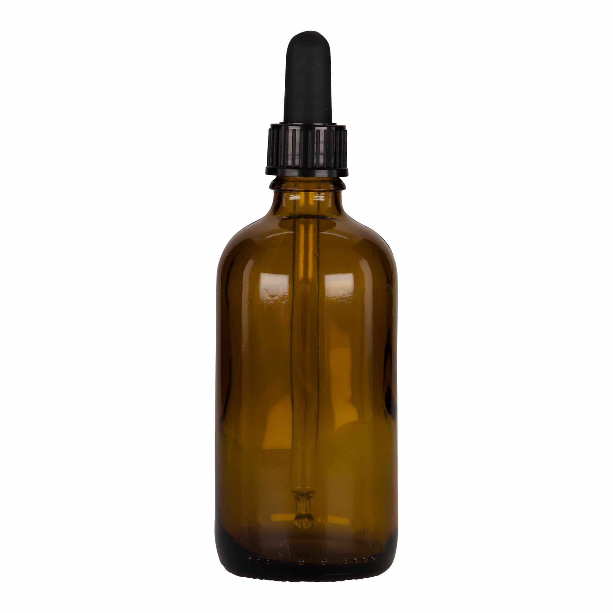 100 ml liekovka s pipetou, sklená, hnedo-čierna farba, hrdlo: DIN 18 100 ml liekovka s pipetou, sklená, hnedo-čierna farba, hrdlo: DIN 18