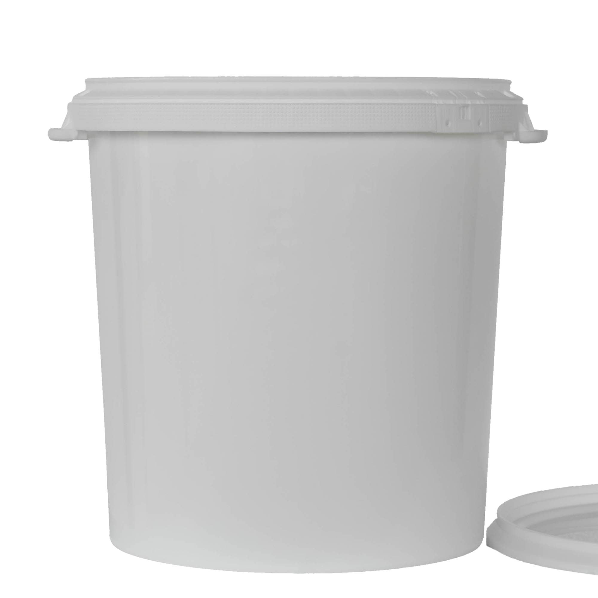 30 l vedro, PP plast, biele