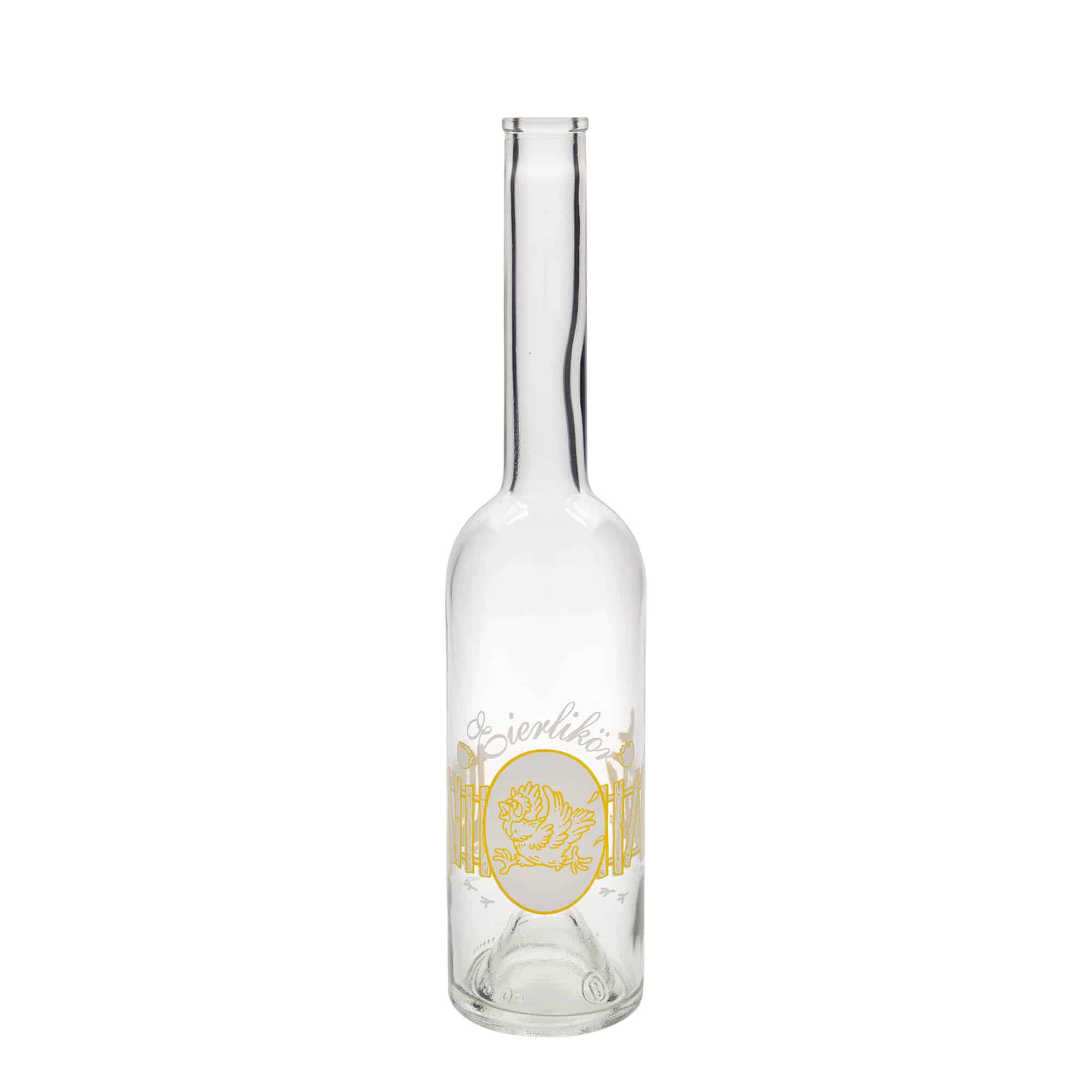 500 ml sklenená fľaša 'Opera', motív: vaječný likér, hrdlo: korok