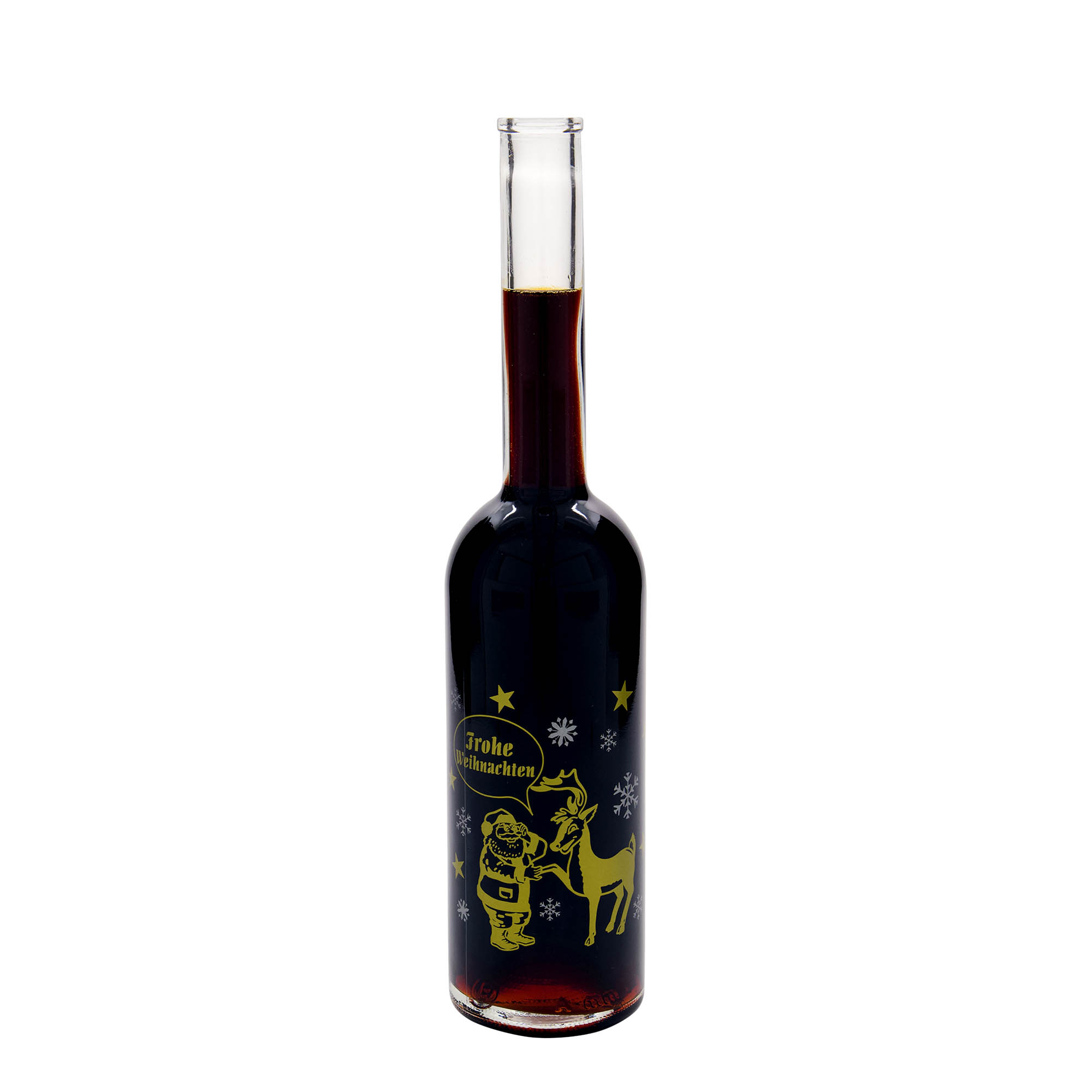 500 ml sklenená fľaša 'Opera', motív: Ohňostroj, hrdlo: korok