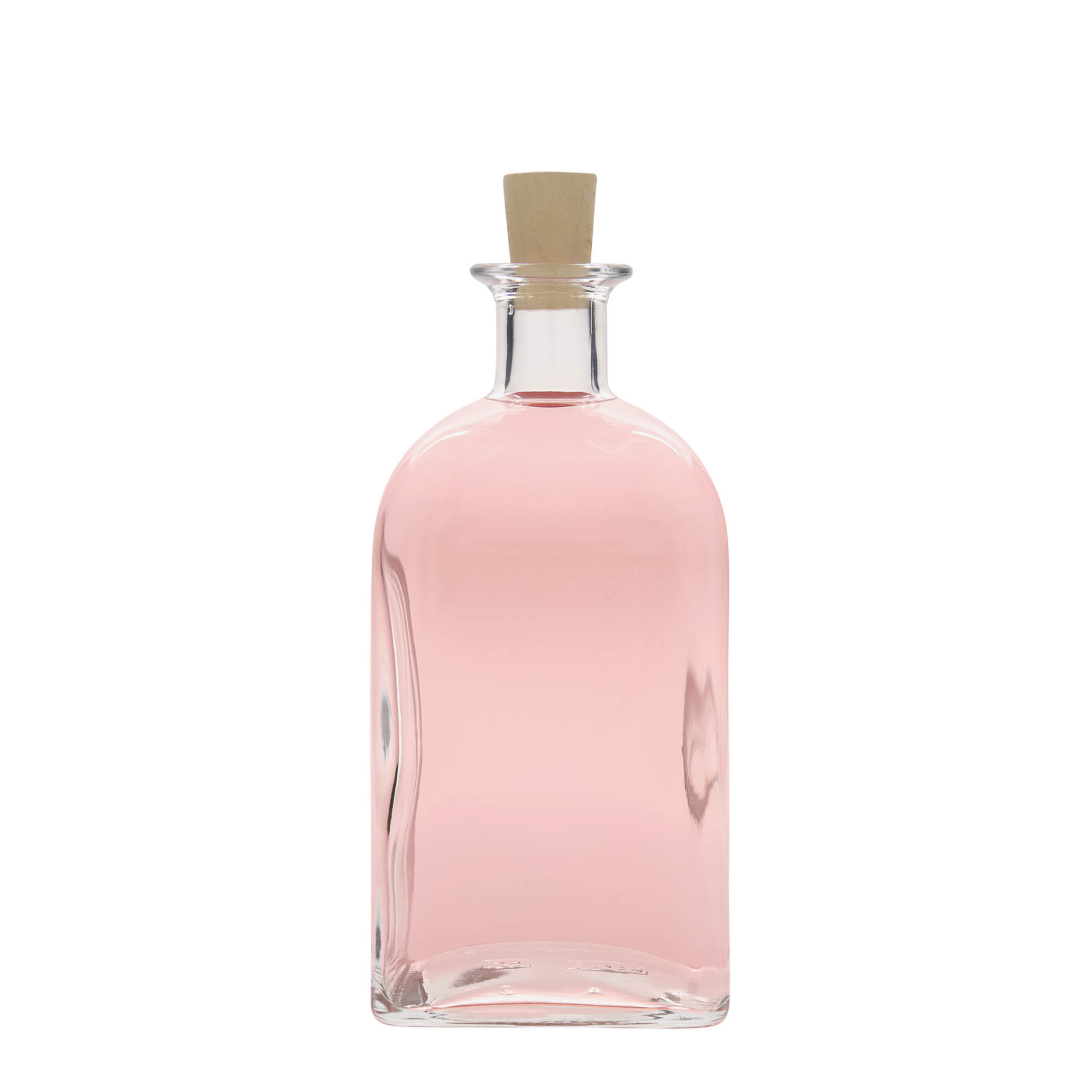 700 ml sklenená fľaša Apotheker Carré, štvorcová, hrdlo: korok