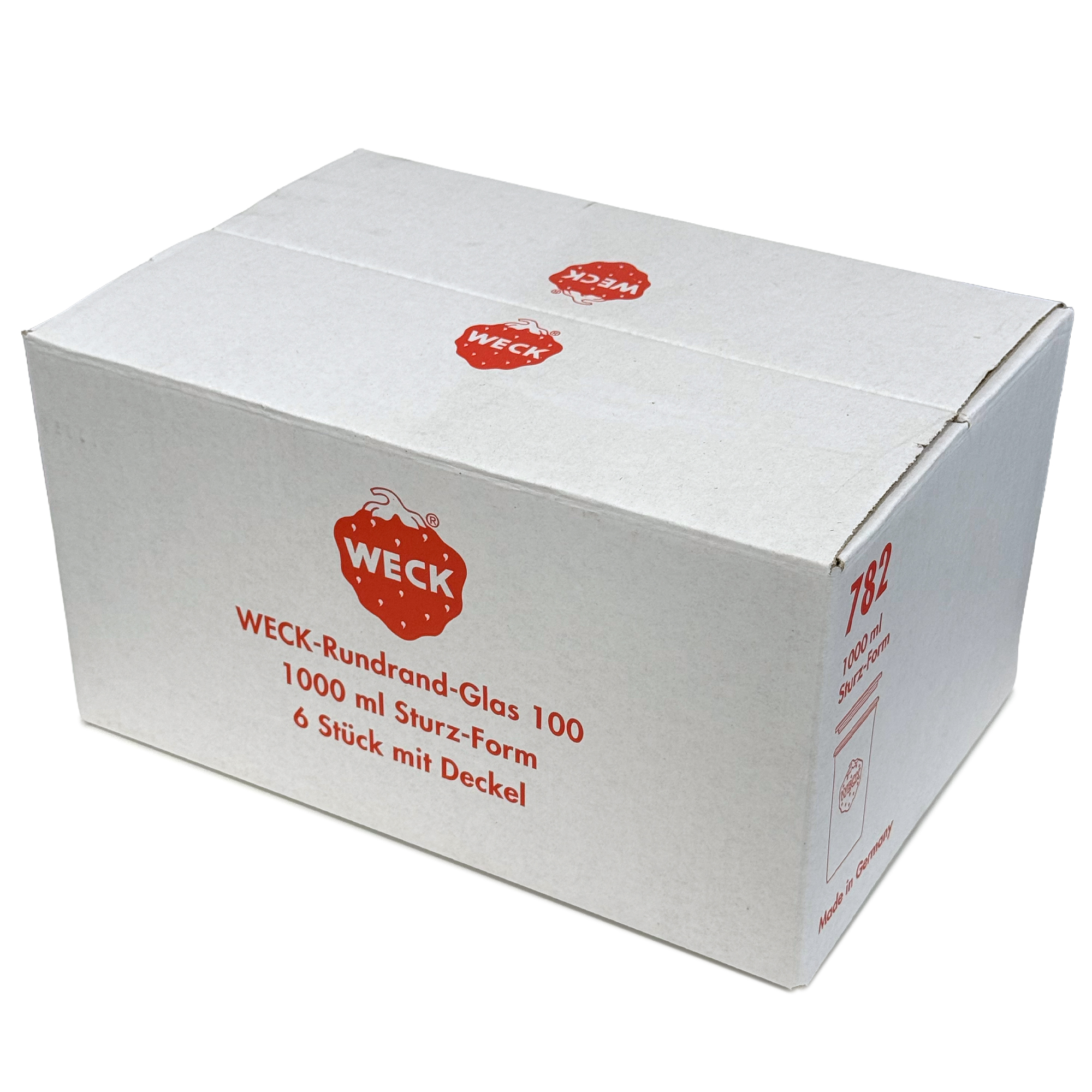 6x 1000 ml WECK-pohár typu Sturz so skleneným viečkom RR 100