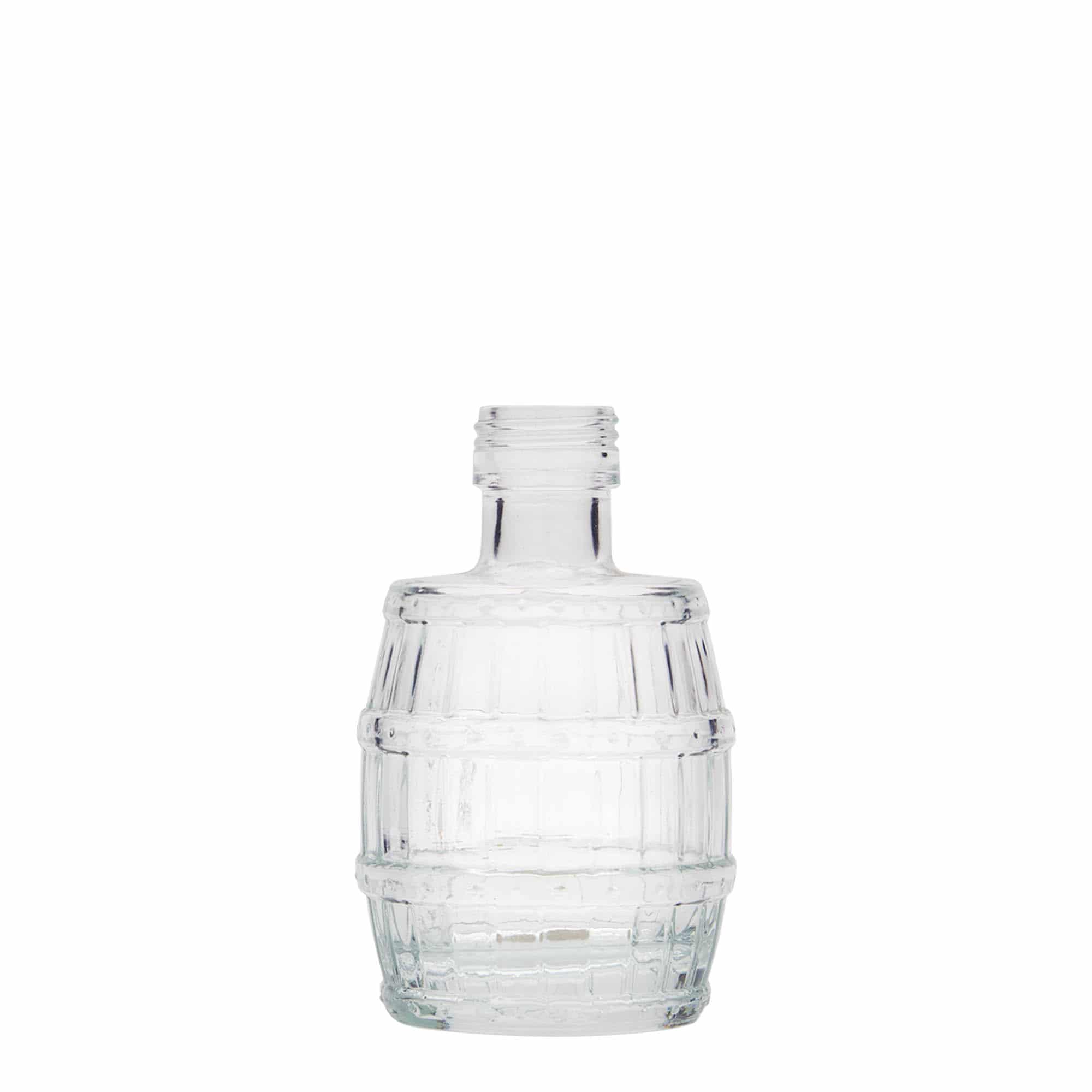 100 ml sklená fľaša „Sud“, hrdlo: PP 24 100 ml sklená fľaša „Sud“, hrdlo: PP 24