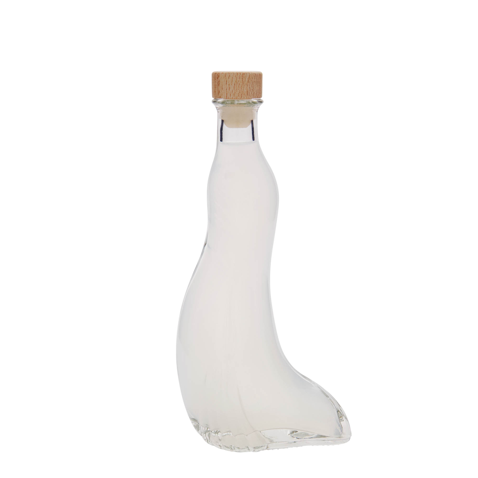 200 ml sklená fľaša „Tuleň“, hrdlo: korok
