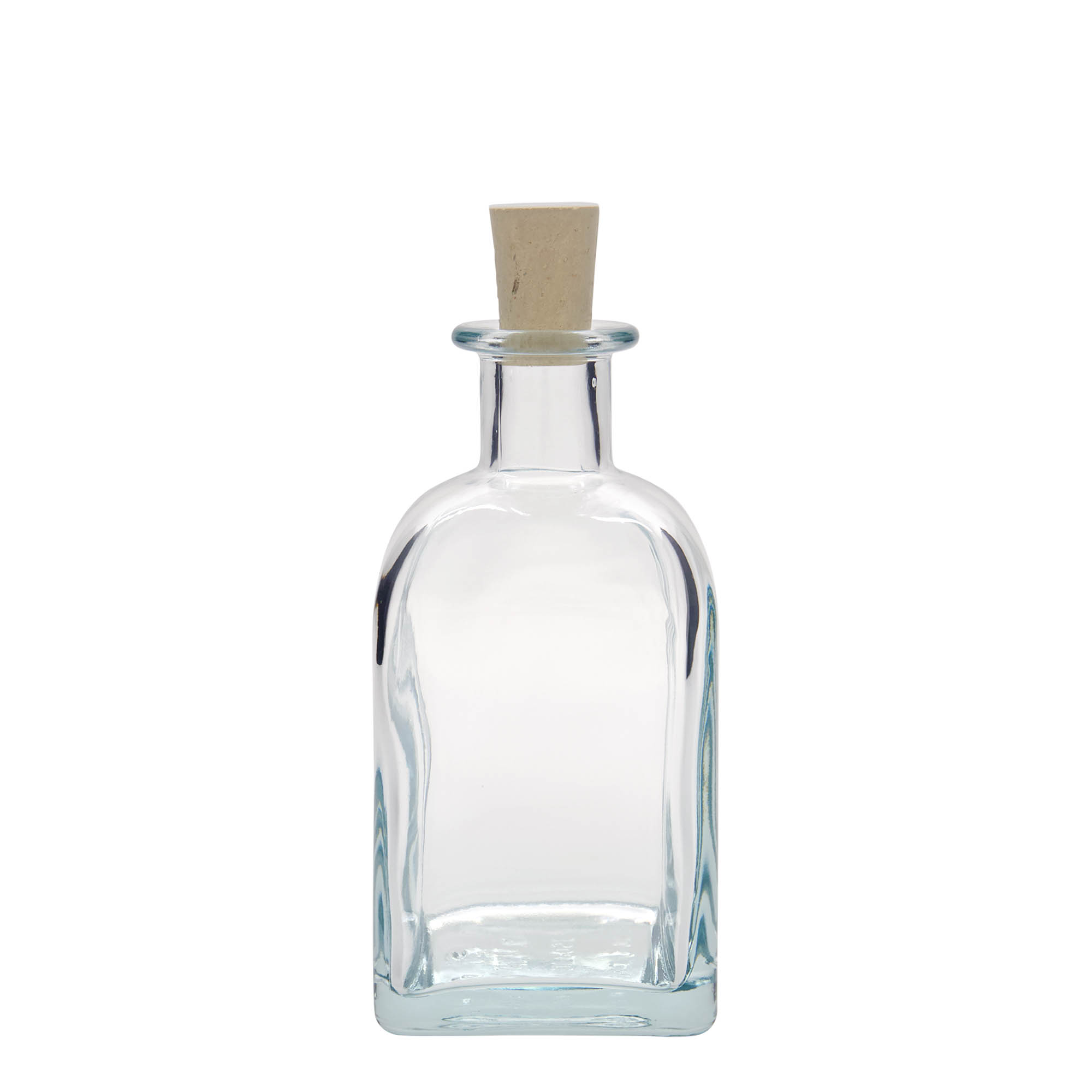 350 ml sklenená fľaša Apotheker Carré, štvorcová, hrdlo: korok