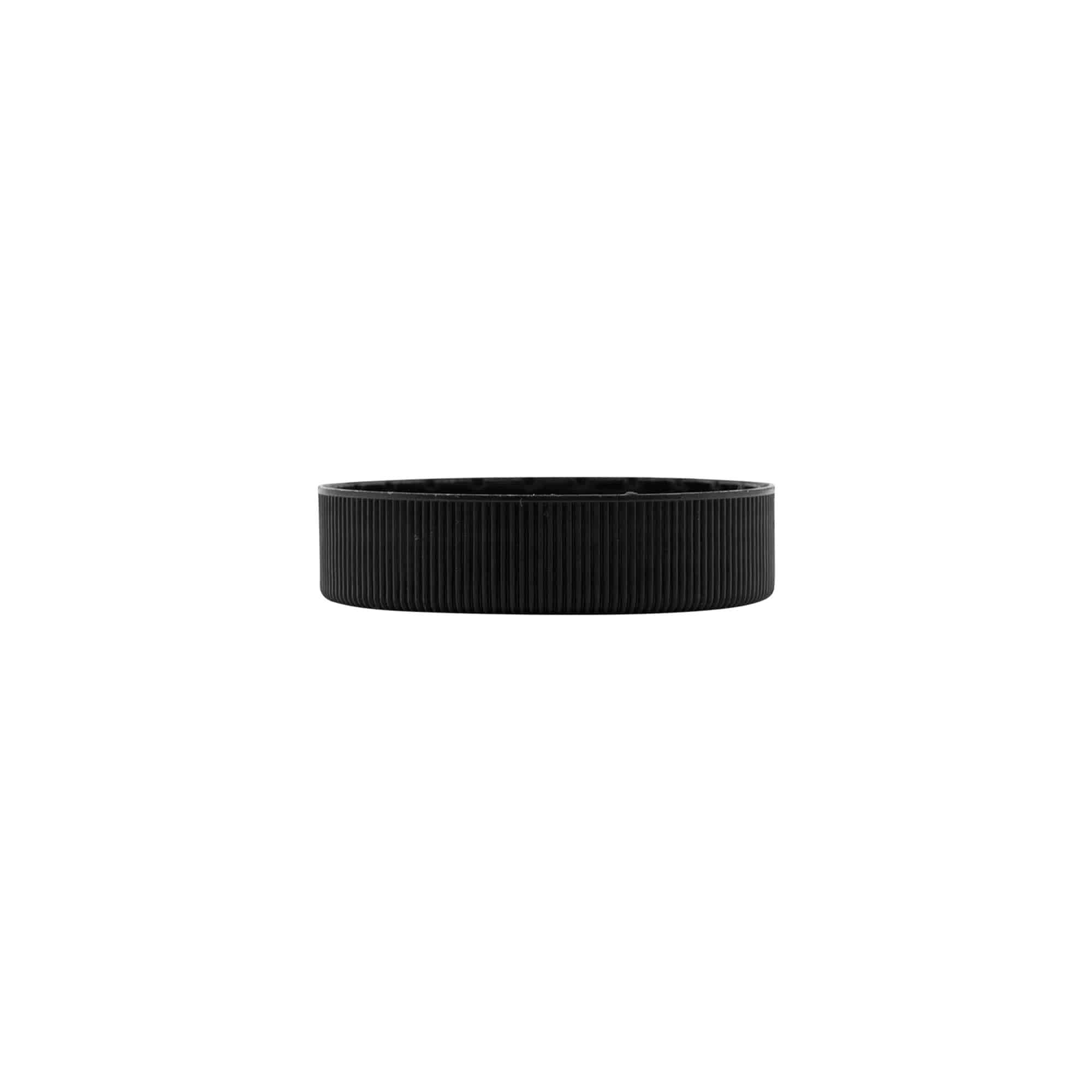 Skrutkovacie uzáver s EPE vložkou, PP plast, čierny, pre hrdlo: DIN 60