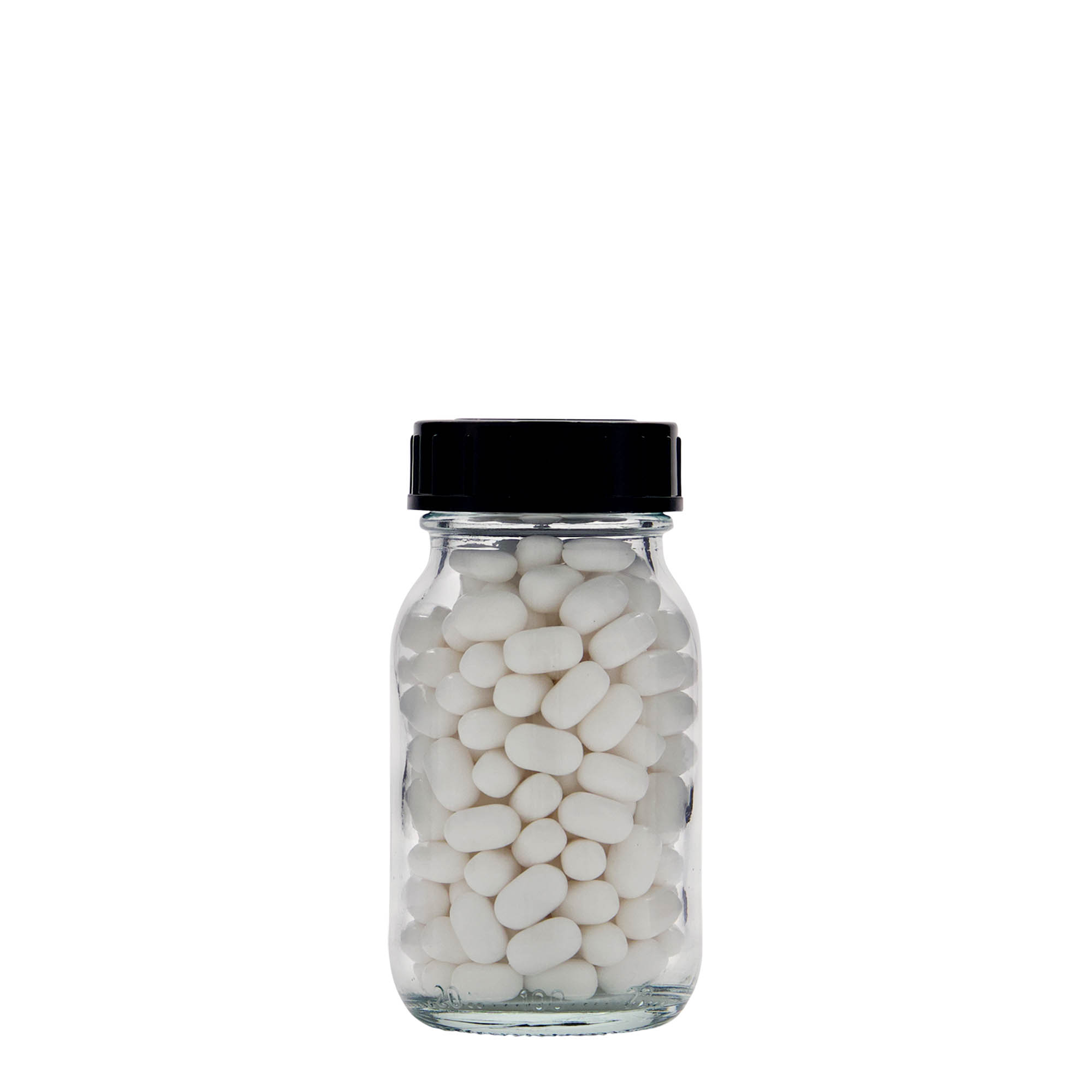 100 ml širokouhlová fľaša, hrdlo: DIN 40 100 ml širokouhlová fľaša, hrdlo: DIN 40