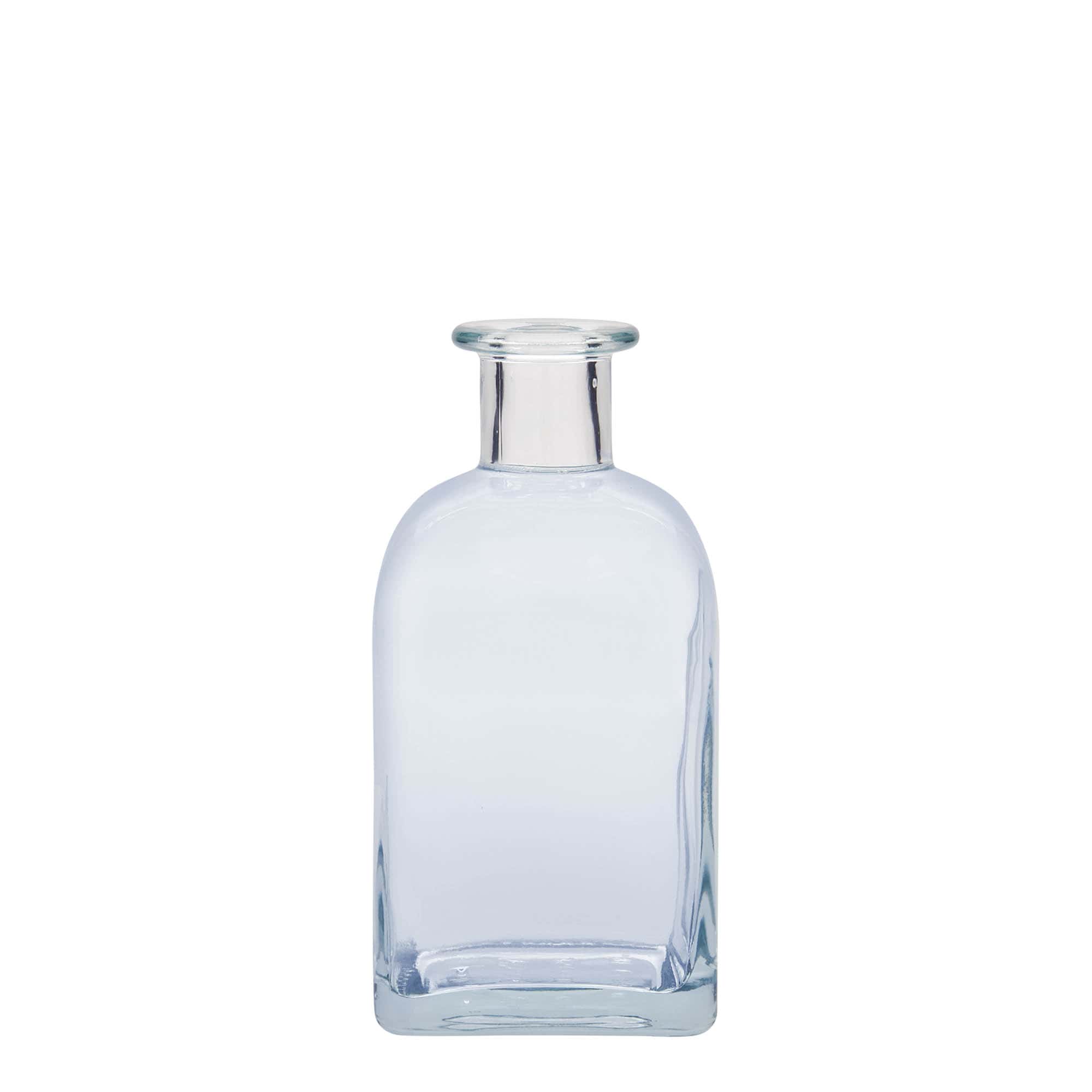 350 ml sklená fľaša lekárnik Carré, štvorcová, hrdlo: korok