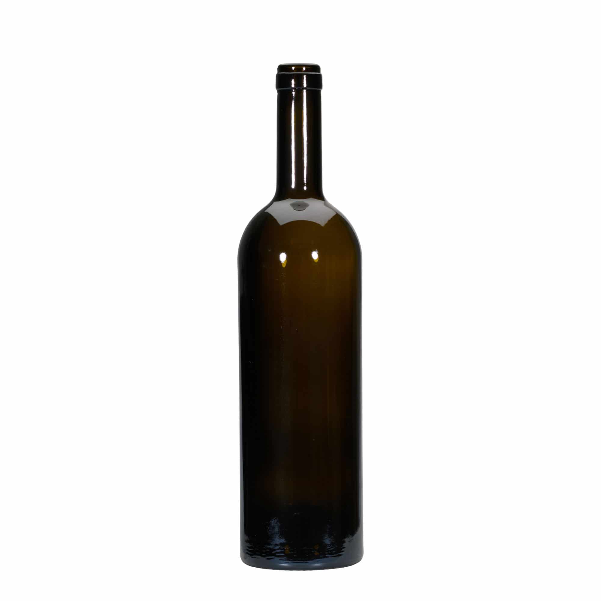 750 ml vínová fľaša „Golia“, antická zelená farba, hrdlo: korok 750 ml vínová fľaša „Golia“, antická zelená farba, hrdlo: korok
