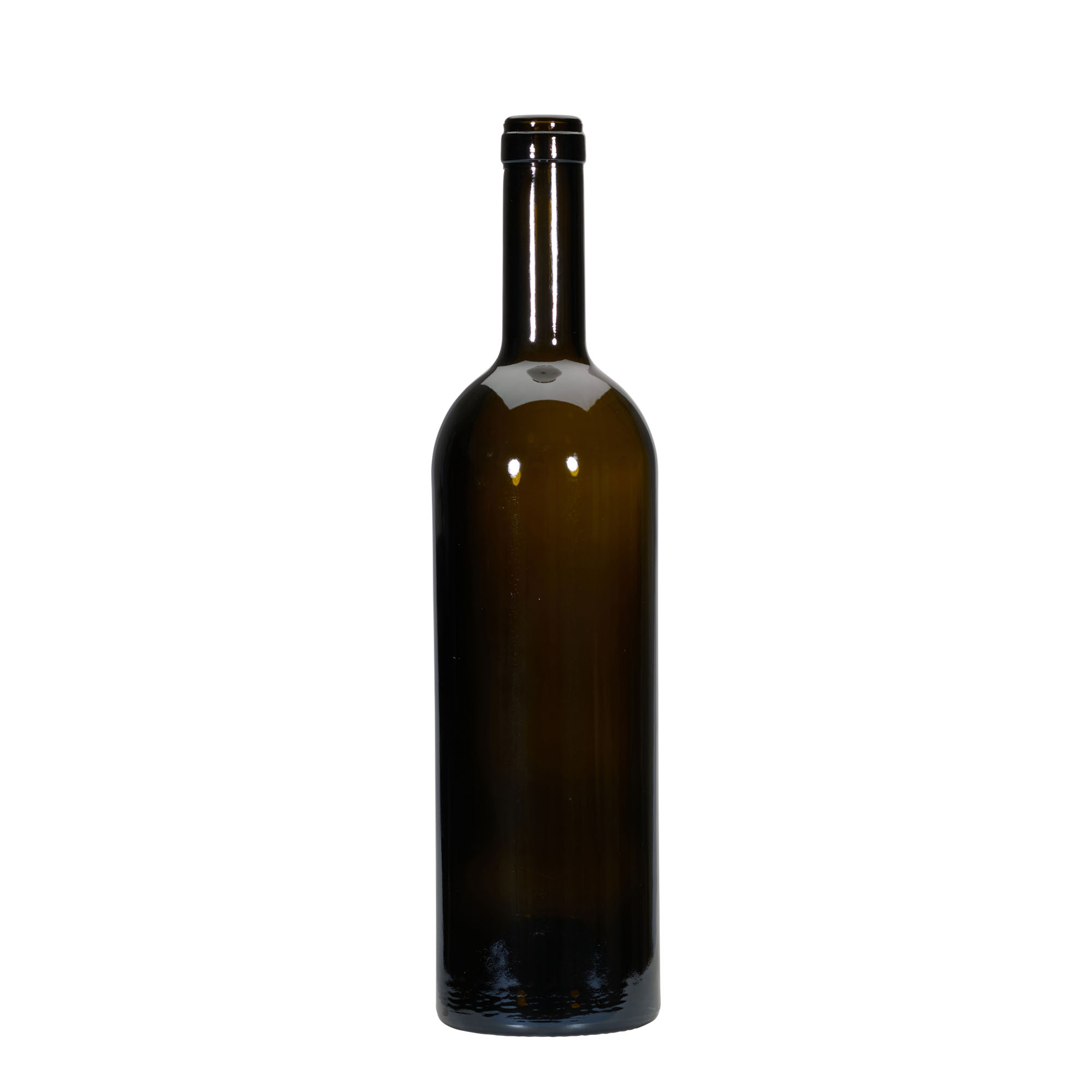 750 ml vínová fľaša 'Golia', antikzelená, hrdlo: korkové