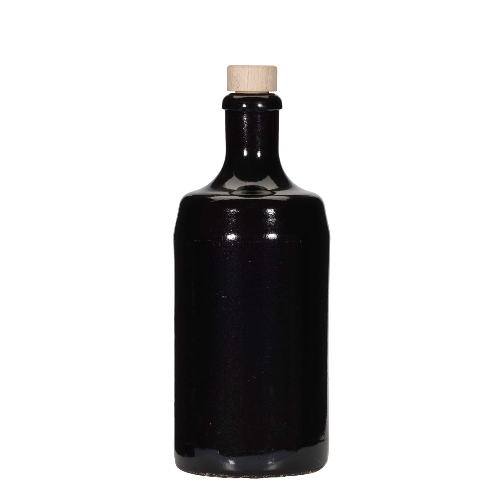 700 ml hlinený krčah „Calvados“, kamenina, čierna farba, hrdlo: korok