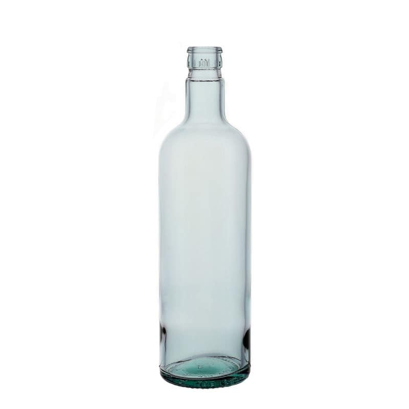 750 ml fľaša na ocot/olej „Willy New“, sklená, lichtzelená farba, hrdlo: DOP