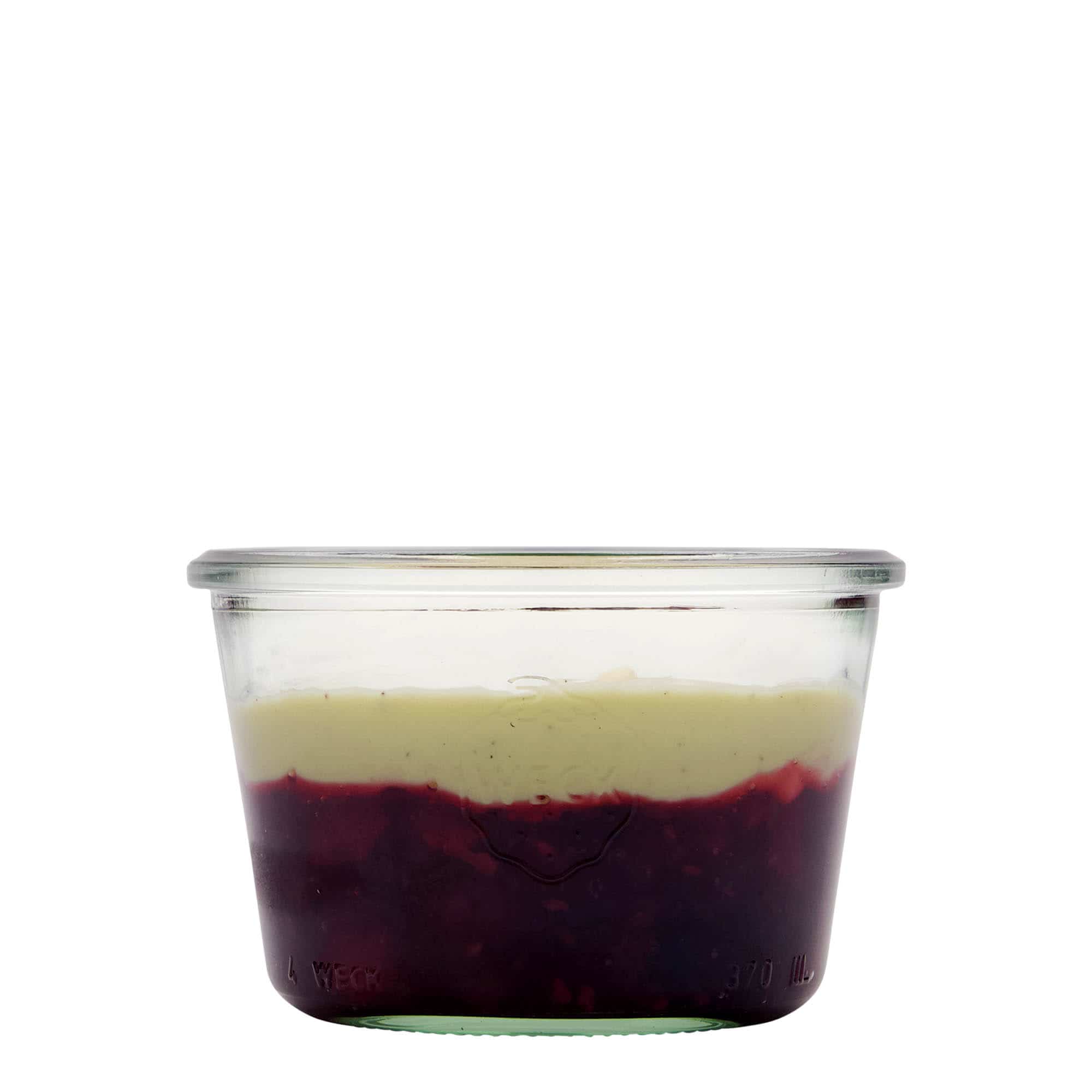 370 ml WECK pohár na zaváranie, hrdlo: okrúhly okraj