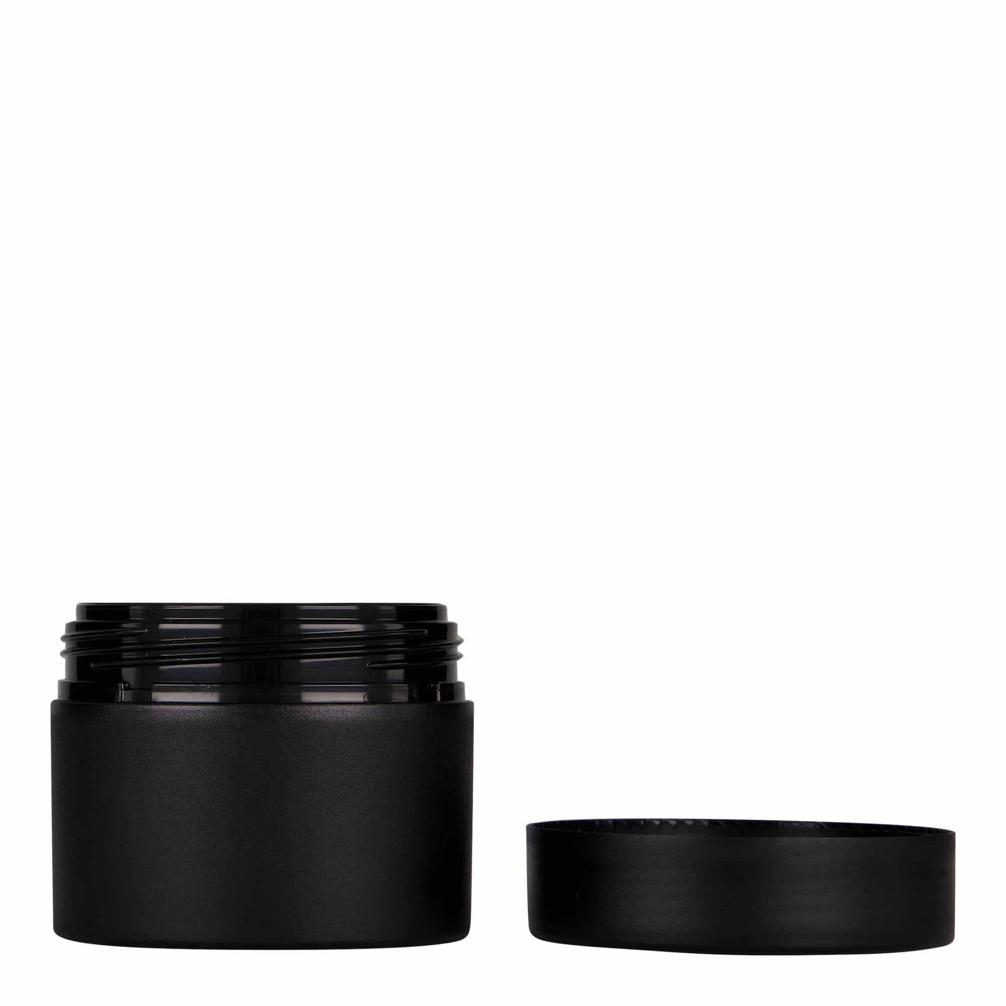 100 ml plastová dóza „Antonella“, PP, čierna farba, hrdlo: skrutkovací uzáver