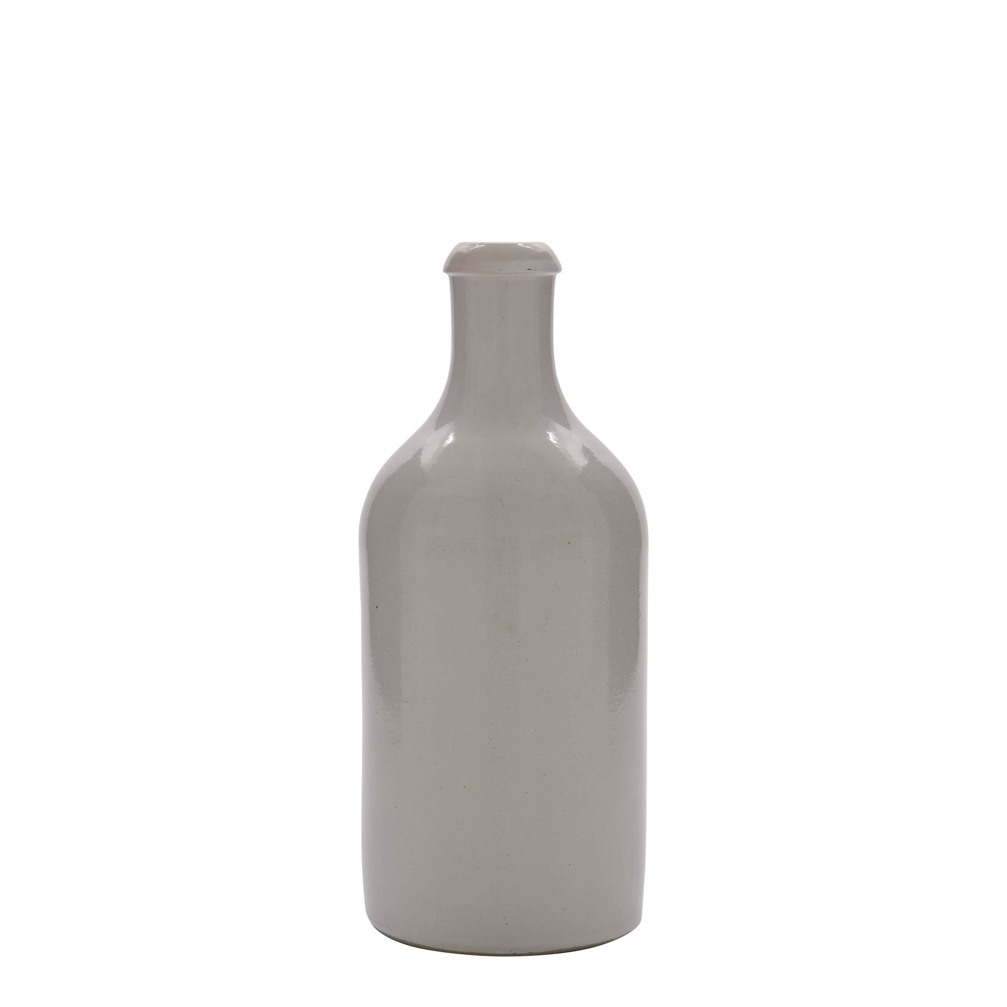 500 ml hlinený džbán, kamenina, biely, hrdlo: korok 500 ml hlinený džbán, kamenina, biely, hrdlo: korok