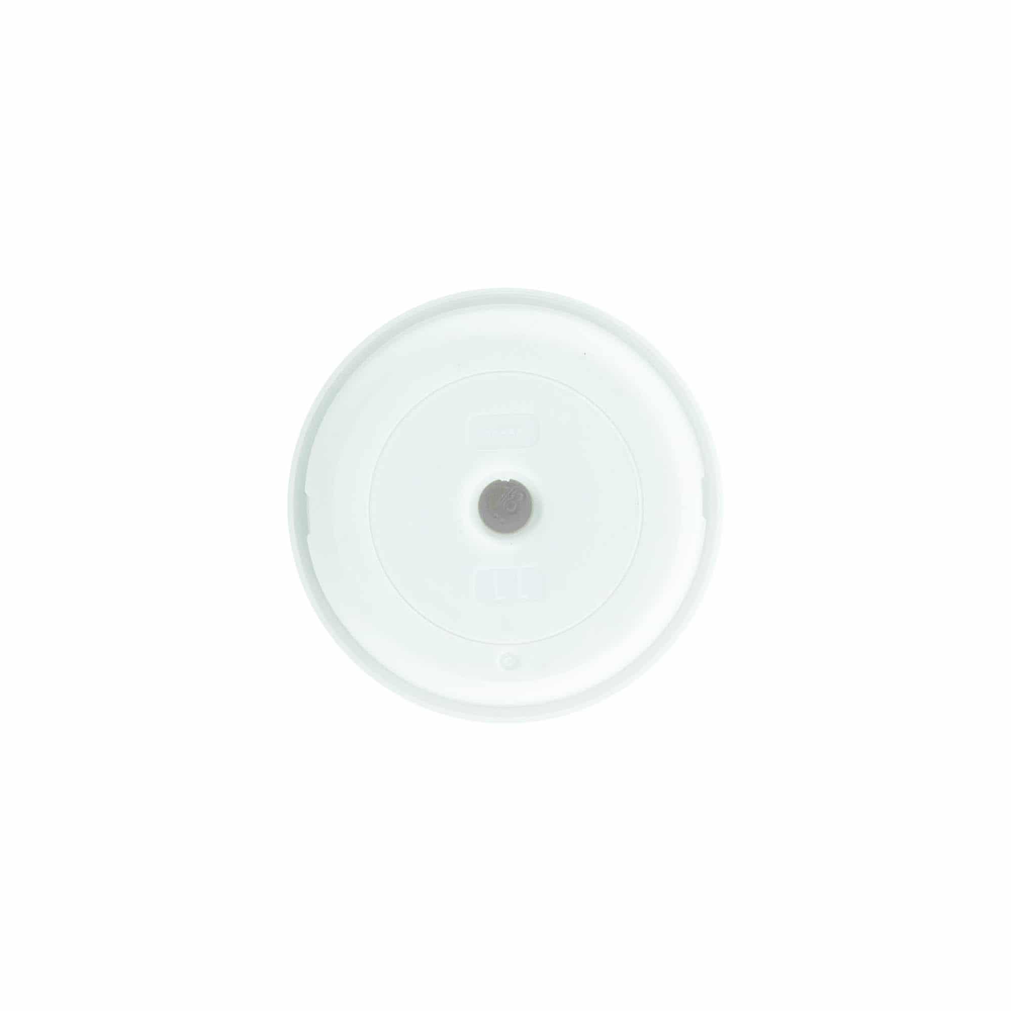 Airless dávkovač pumpa „Mezzo“, typ D, PP plast, biela s matne strieborno-metalizovaným viečkom