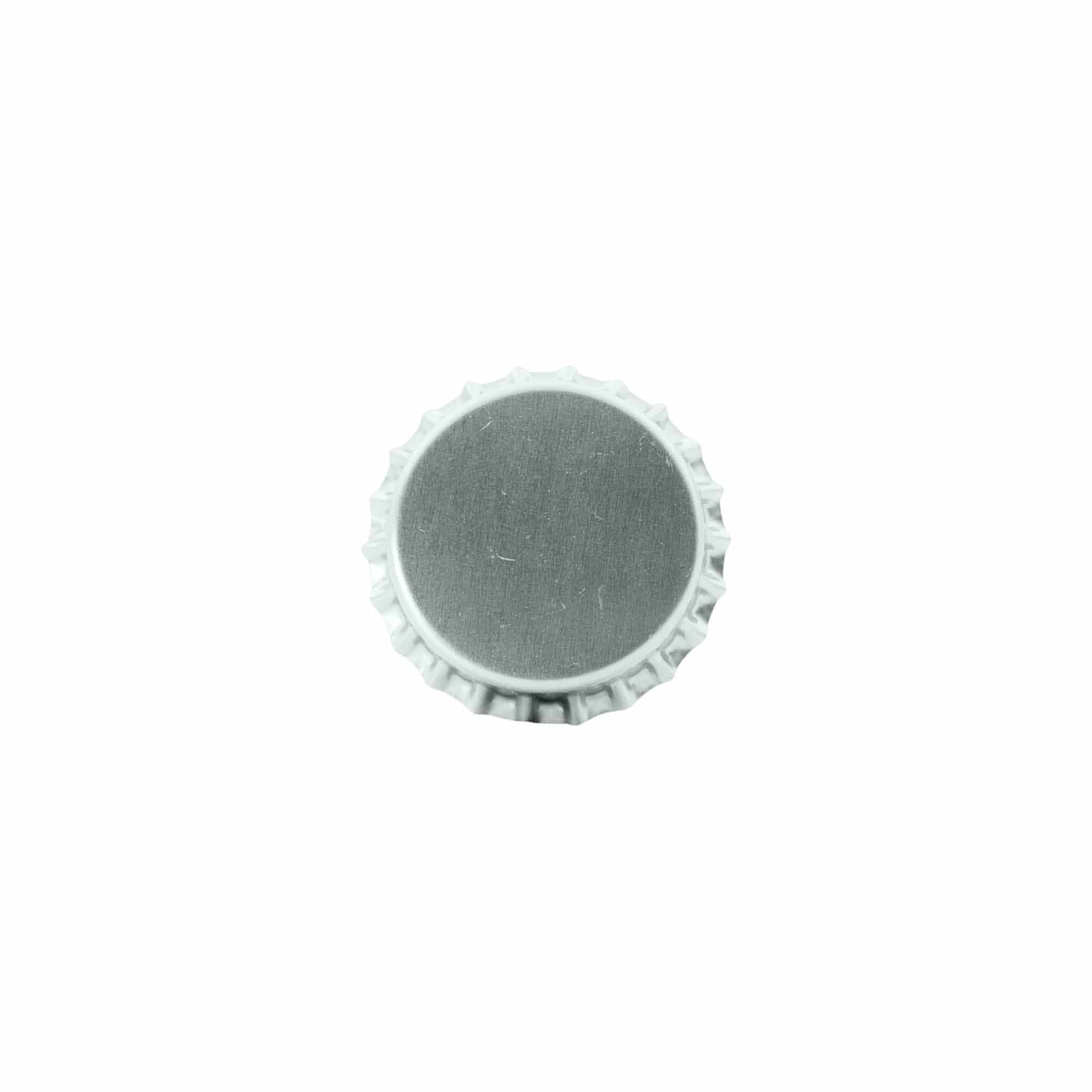 Korunkové uzávery 29 mm, kov, strieborná Korunkové uzávery 29 mm, kov, strieborná