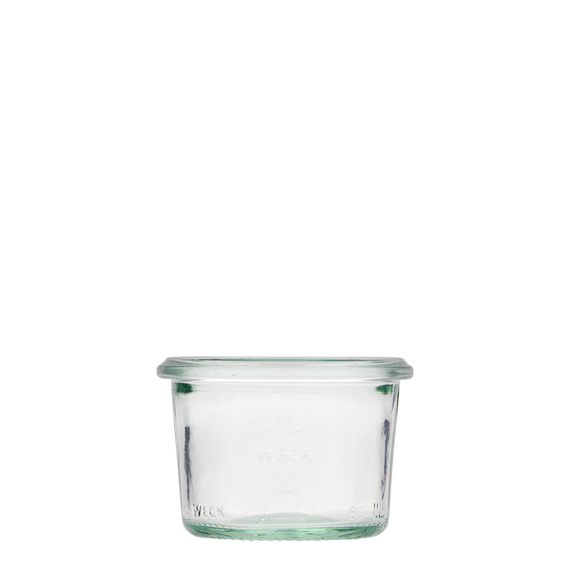 80 ml WECK pohár na zvrhnutie, otvor: okrúhly okraj 80 ml WECK pohár na zvrhnutie, otvor: okrúhly okraj