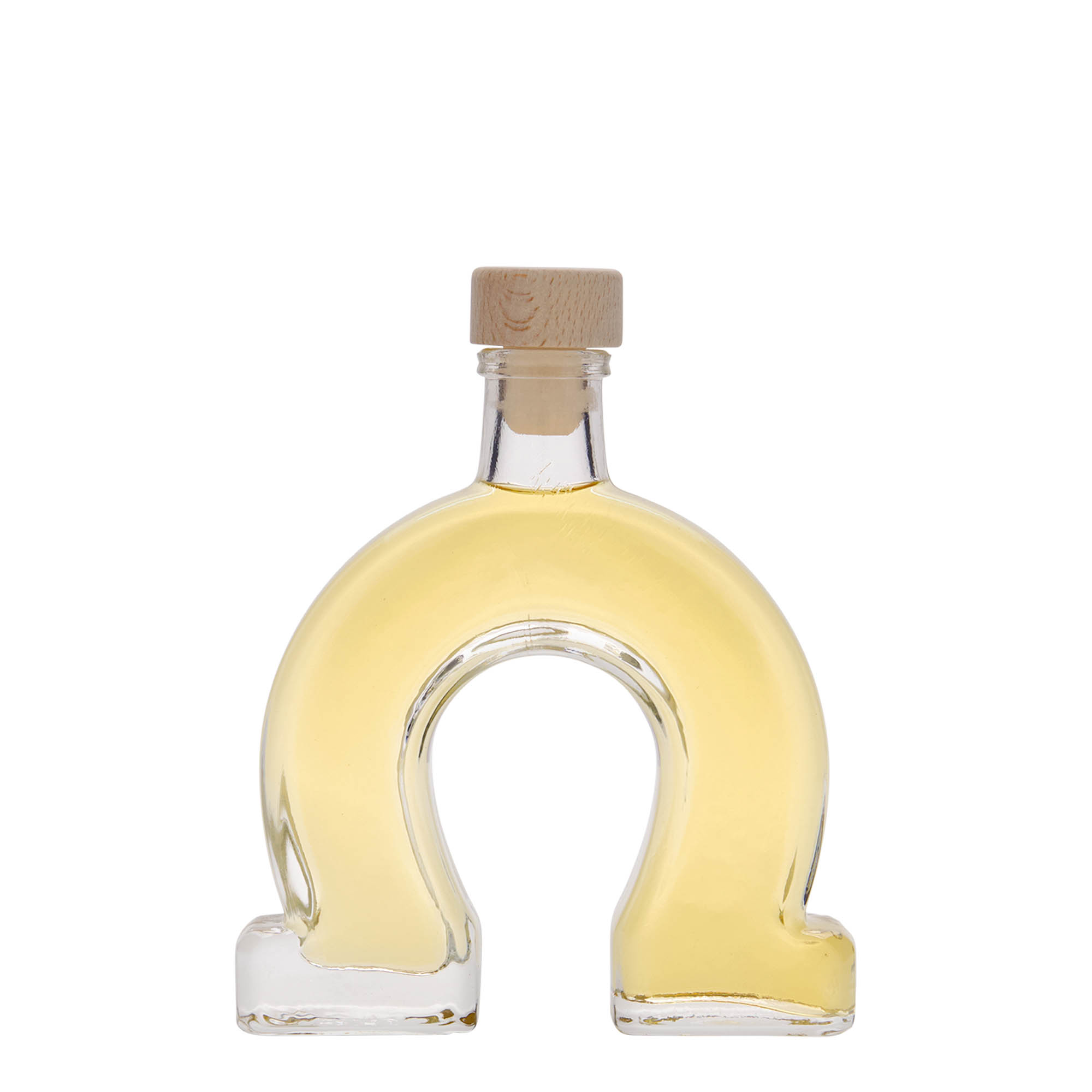 100 ml sklená fľaša „Podkova“, hrdlo: korok