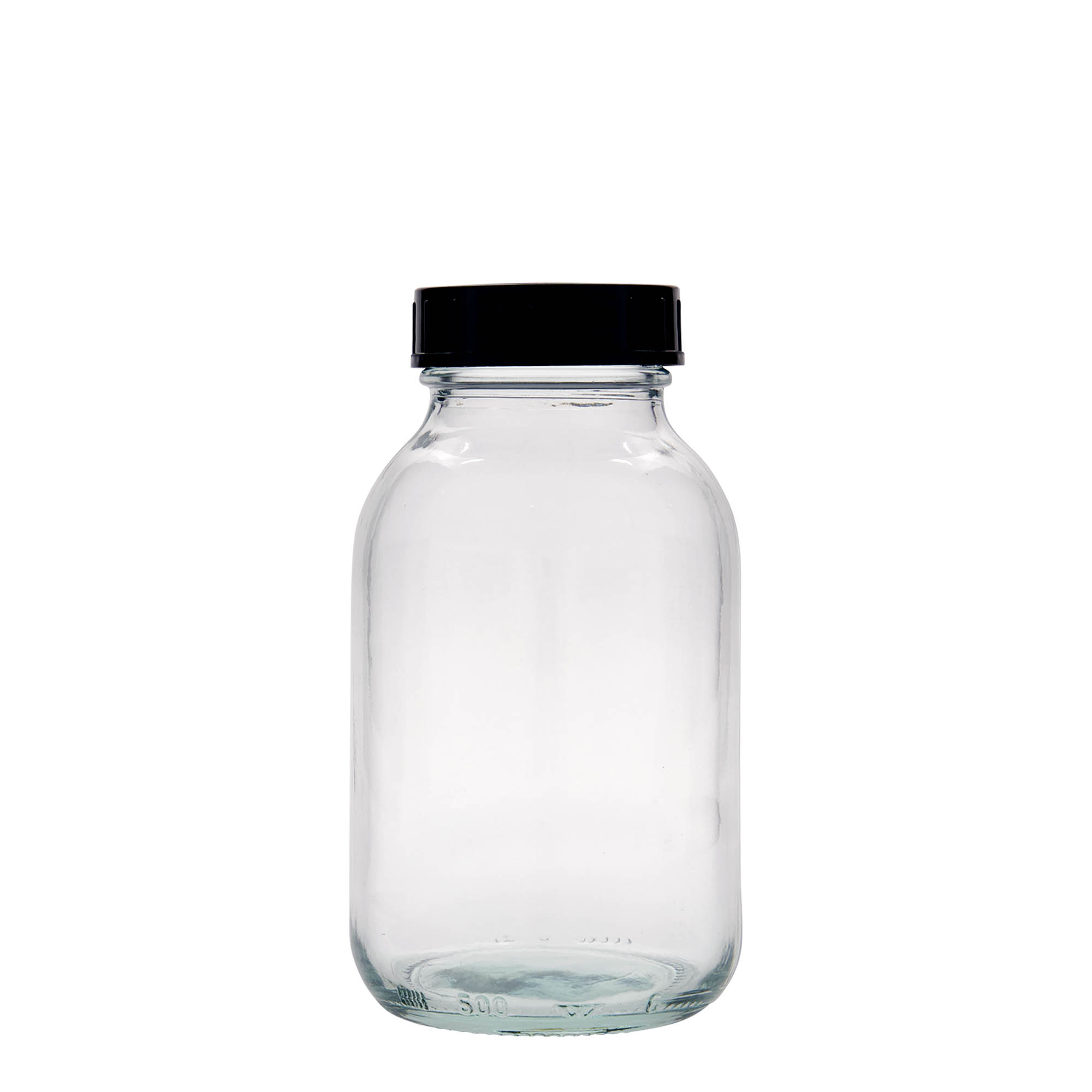 500 ml širokouhlové sklo, hrdlo: DIN 55