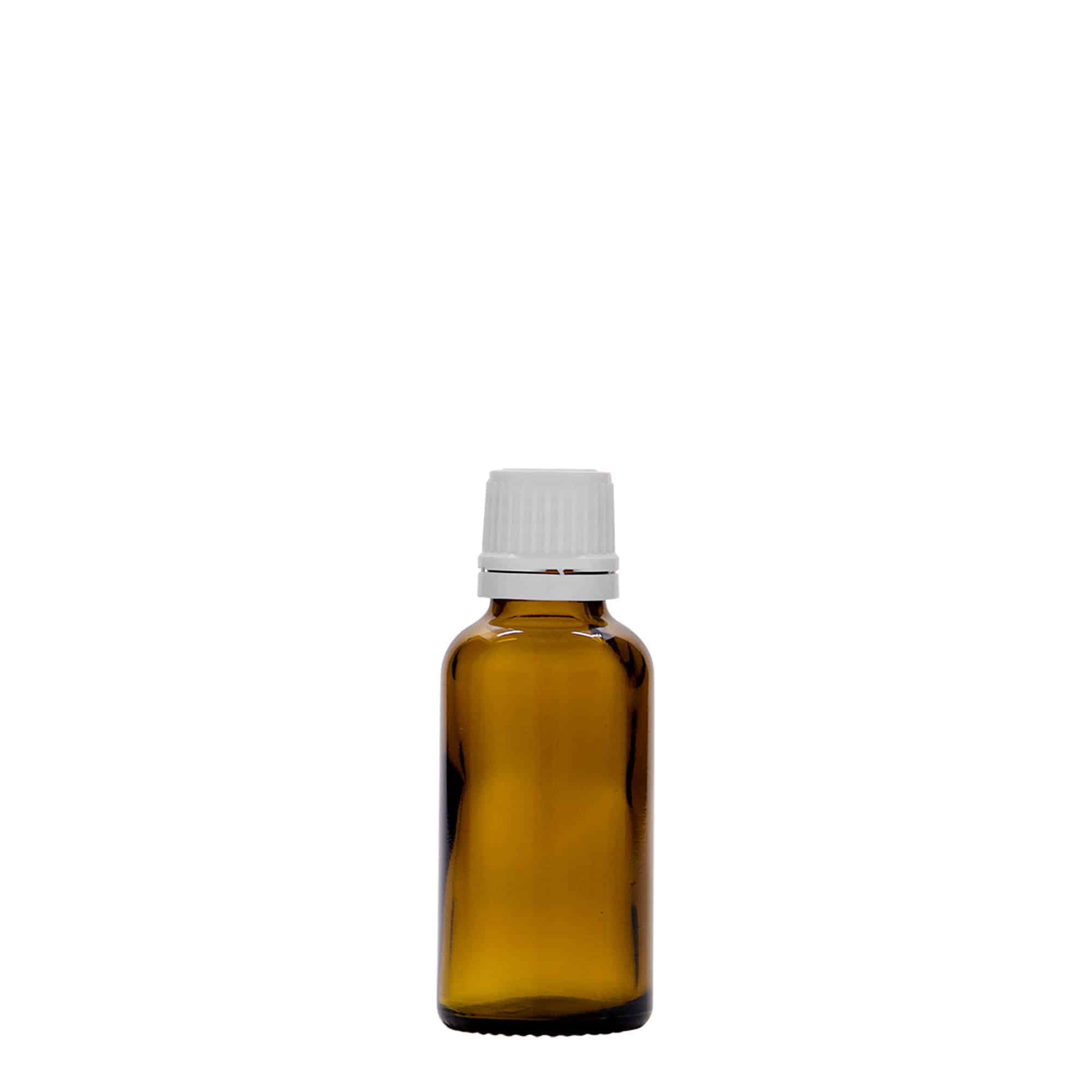 30 ml liekovka, sklená, hnedá farba, hrdlo: DIN 18