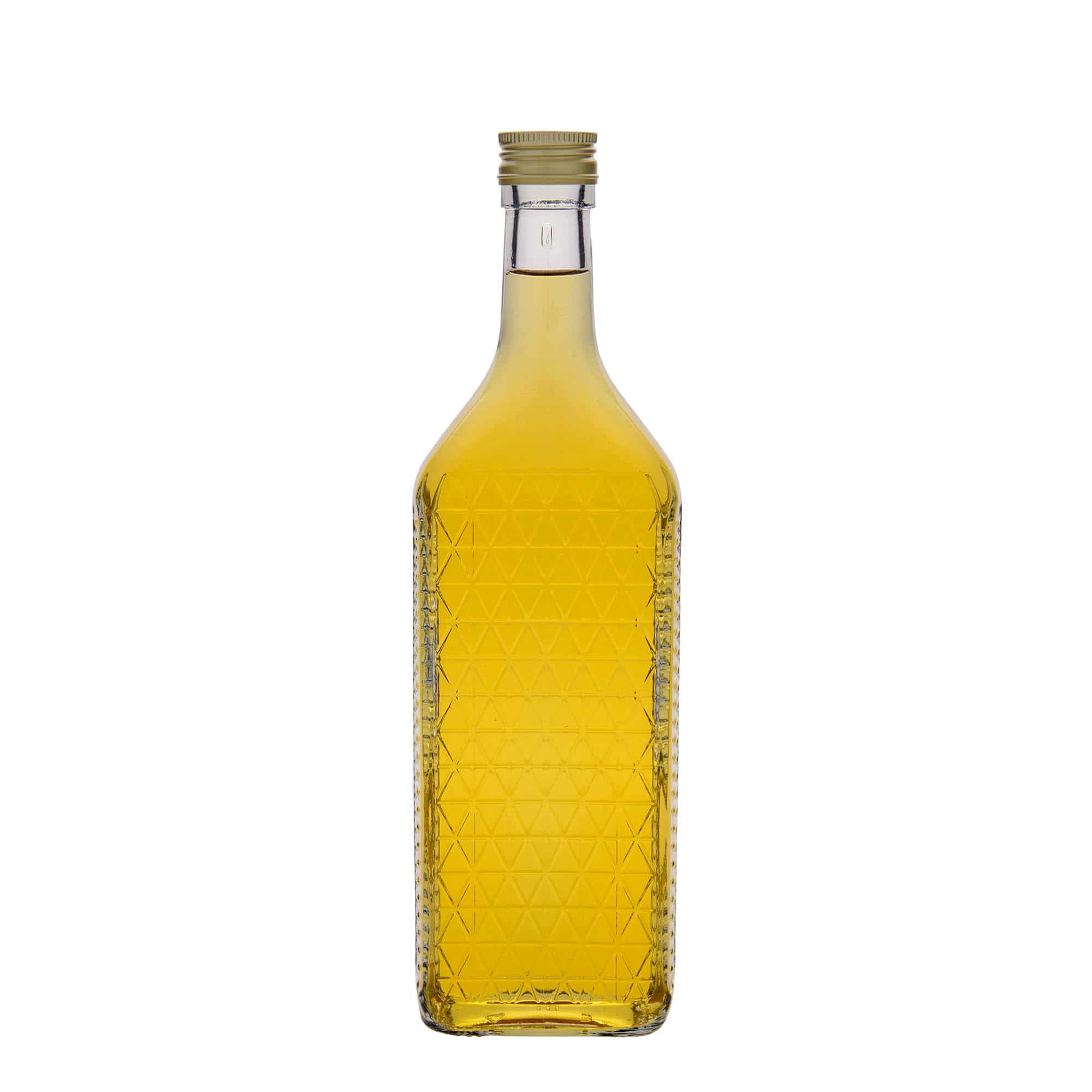 700 ml sklená fľaša „Caruso“, obdĺžniková, hrdlo: PP 31,5