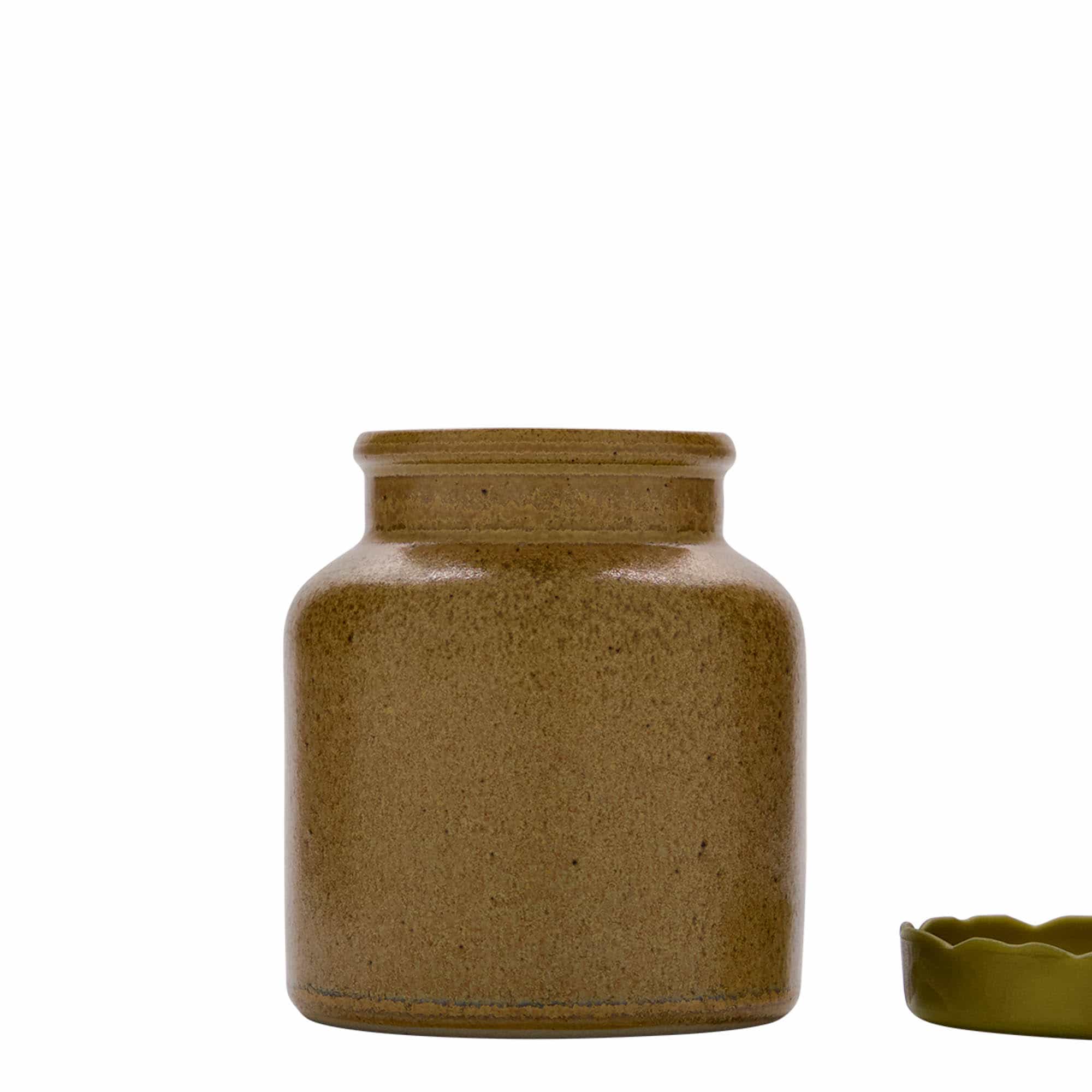 270 ml kameninový hrniec, keramika, hnedá kryštálová farba, hrdlo: nasadzovacie veko